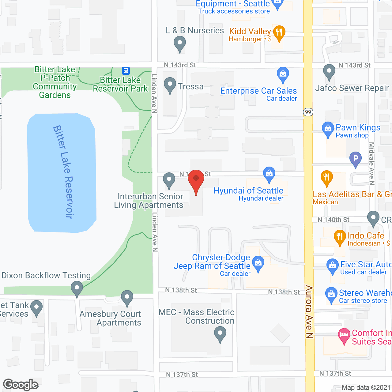 Interurban Senior Living in google map