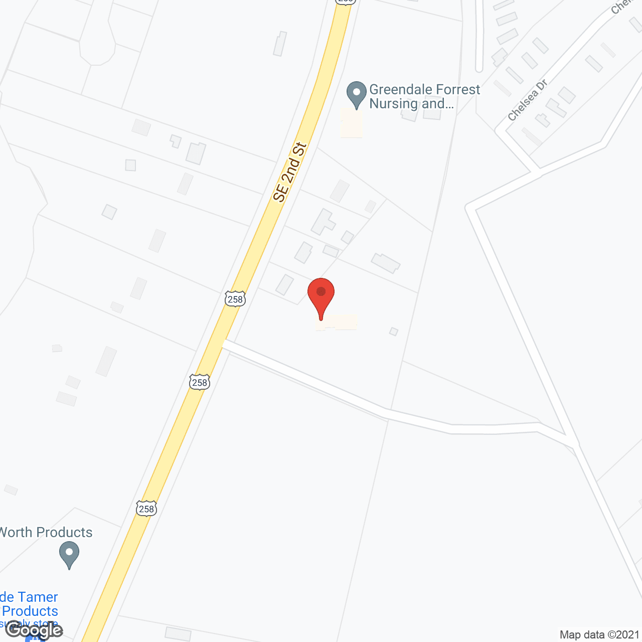 Map of the neighborhood around Snow Hill Assisted Living
