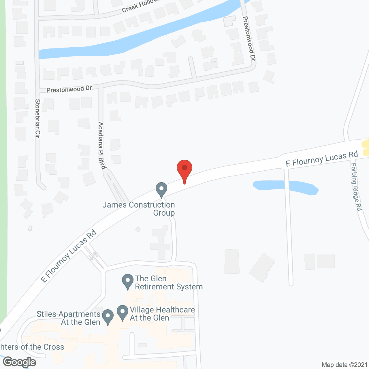 Map of the neighborhood around Azalea Estates of Shreveport