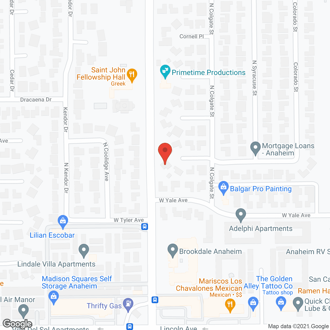 Map of the neighborhood around Garden View Villa
