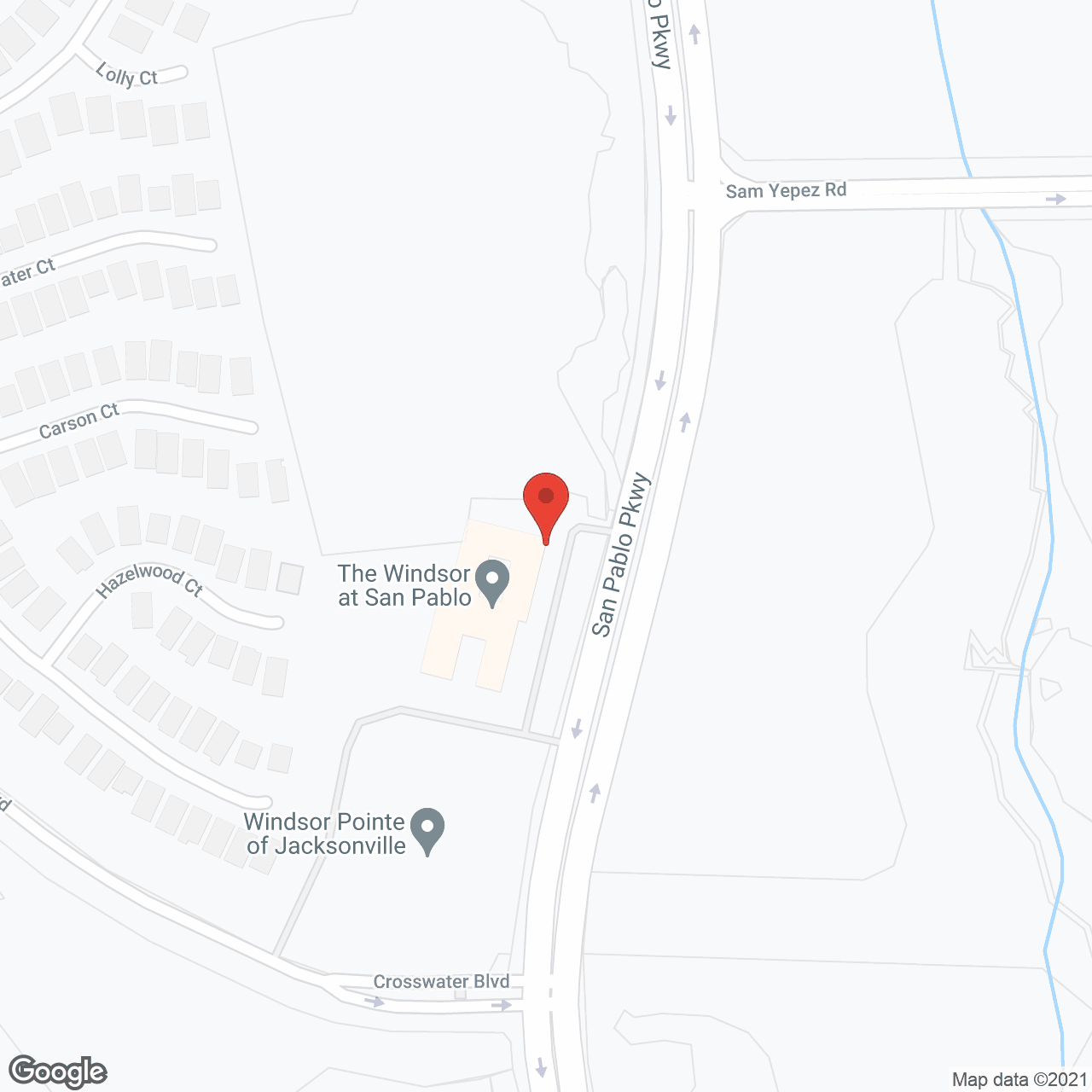 Map of the neighborhood around The Windsor at San Pablo