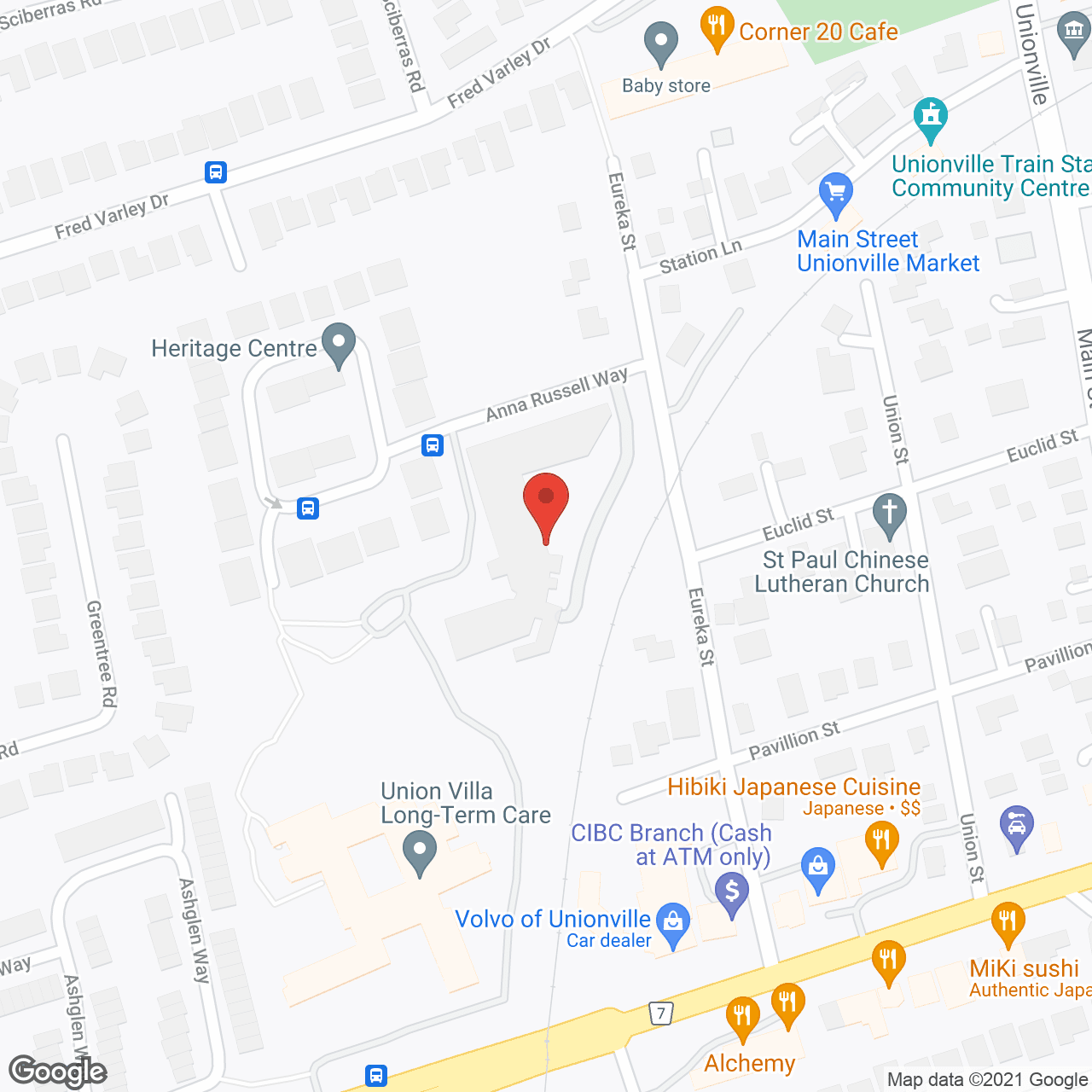 Map of the neighborhood around Wyndham Gardens Apartments