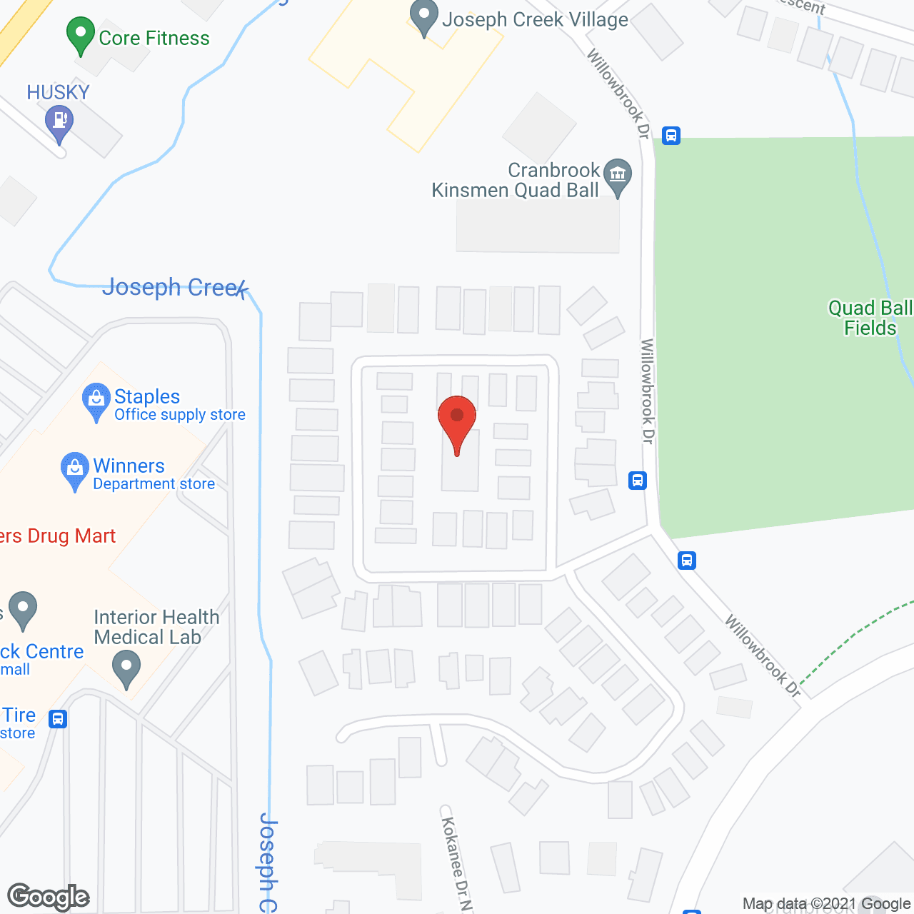 Map of the neighborhood around Willowbrook Estates