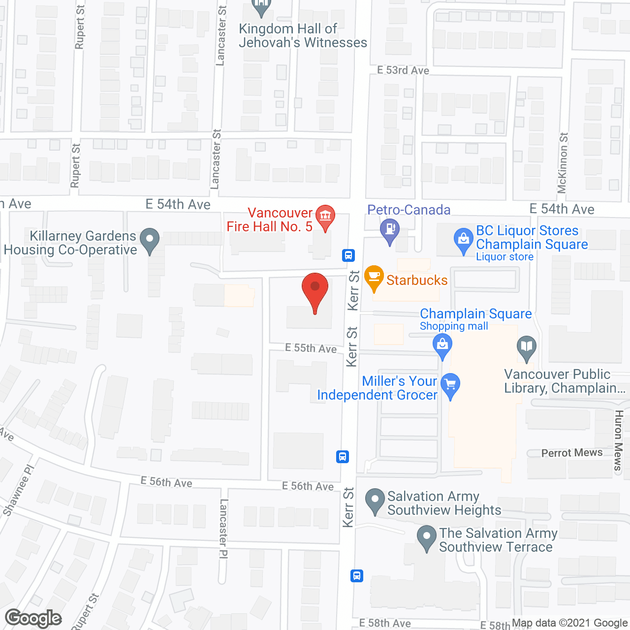 Map of the neighborhood around Ukrainian Manor