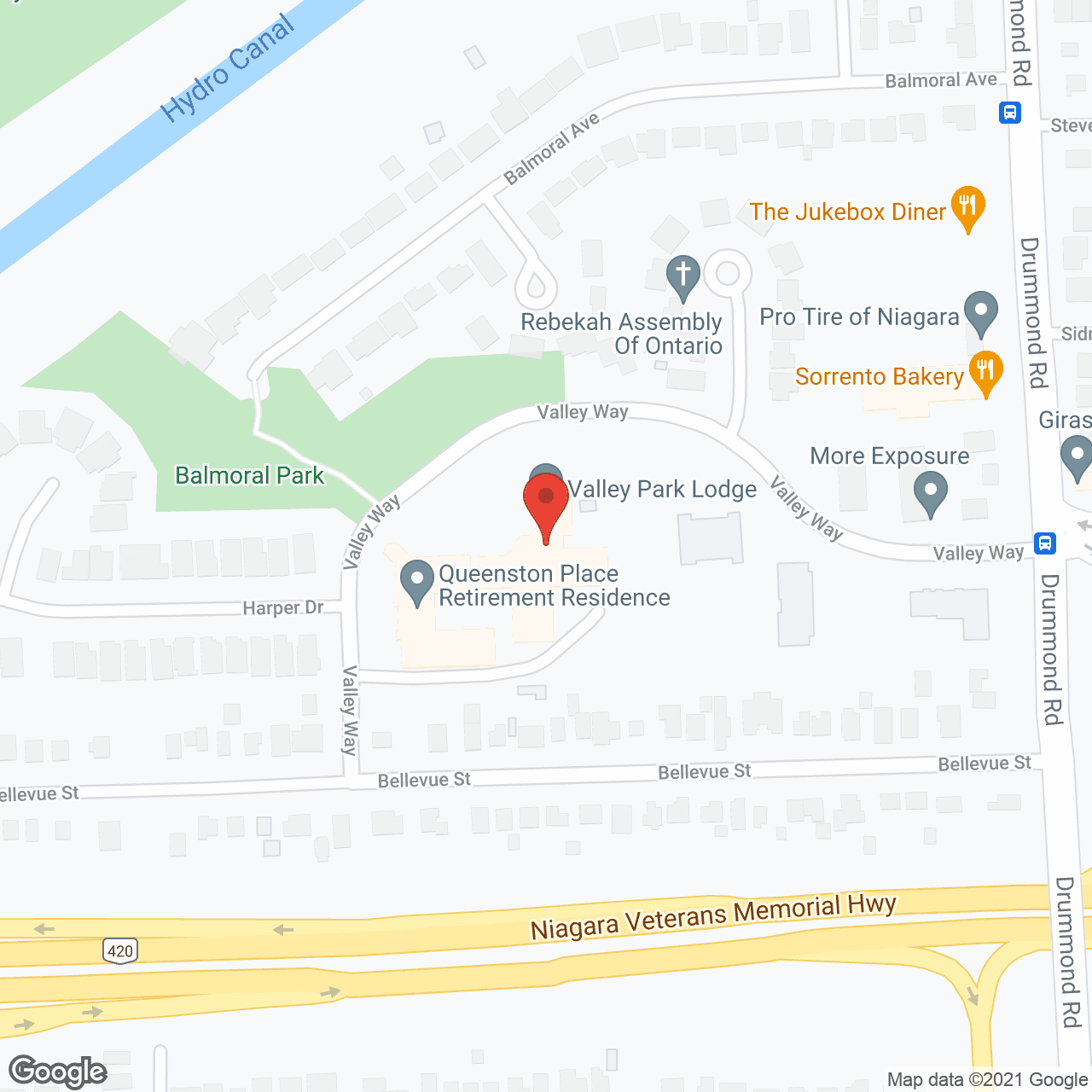 Map of the neighborhood around Valley Park Lodge