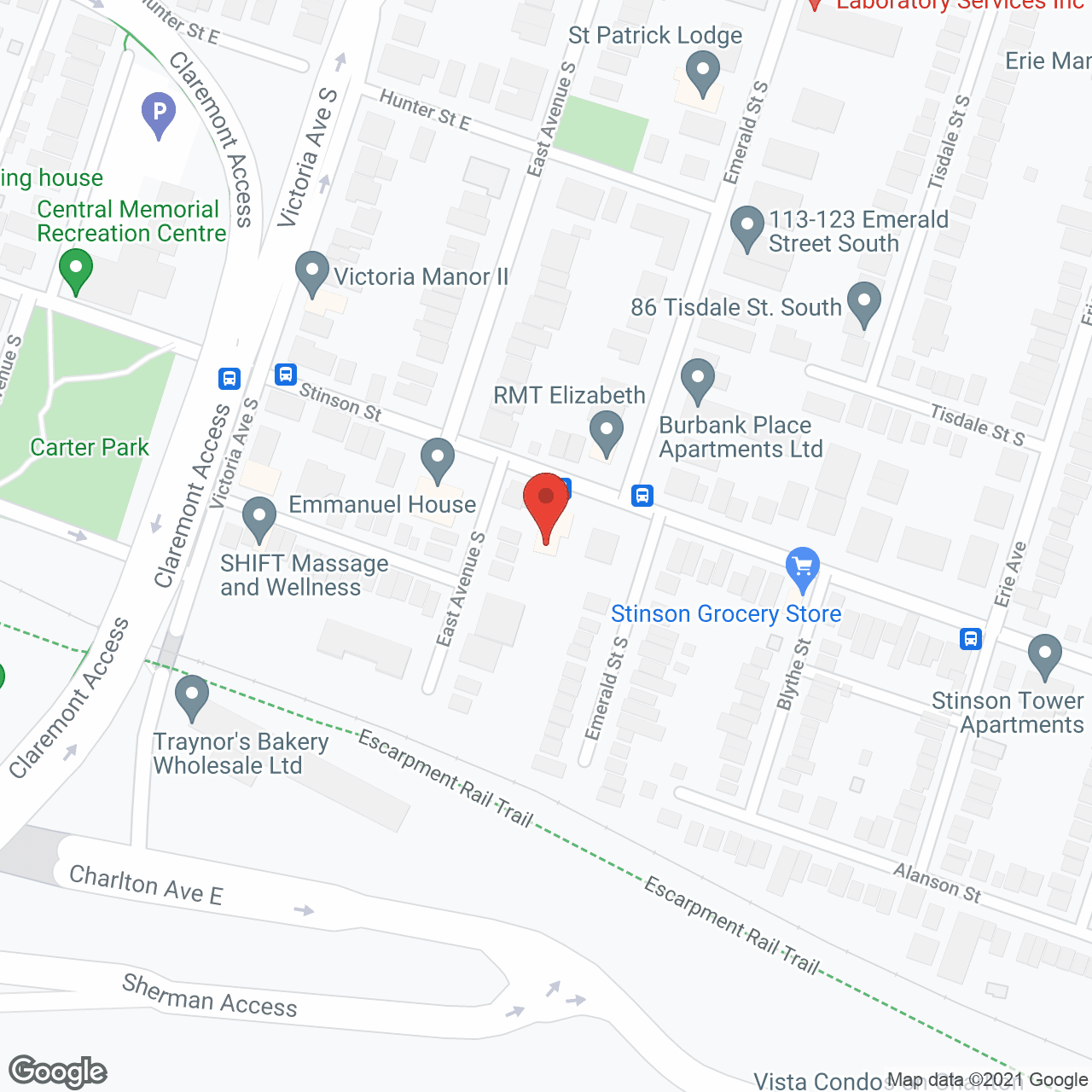 Map of the neighborhood around Stinson Manor