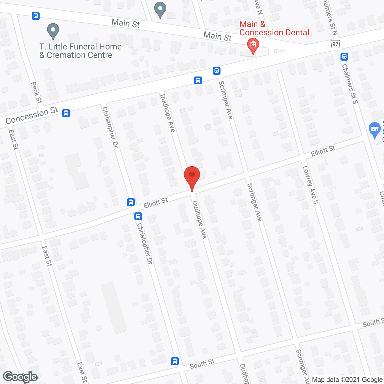 Map of the neighborhood around St James Place