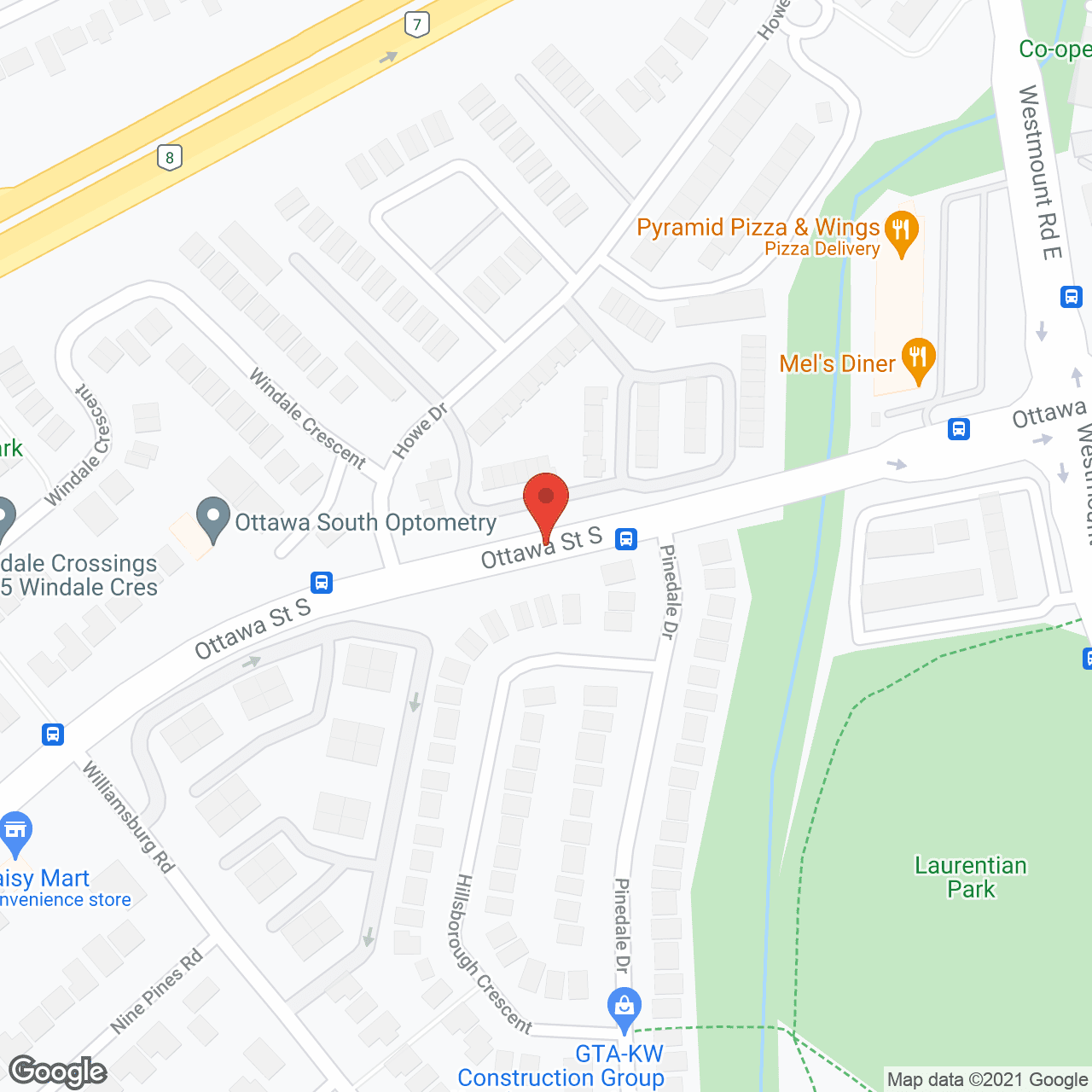 Map of the neighborhood around Senioren Haus Concordia Inc