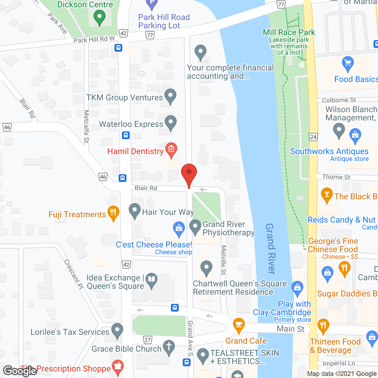 Map of the neighborhood around Riverside Manor Inc