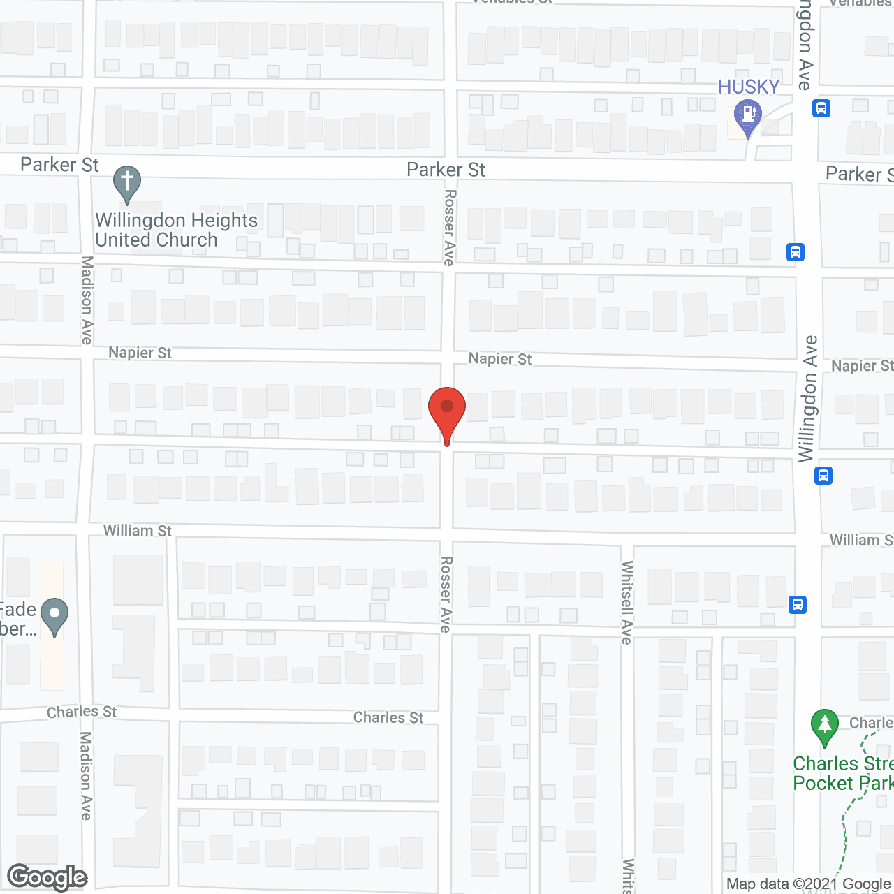 Map of the neighborhood around Rideau Manor