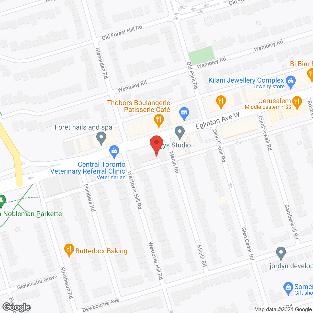 Map of the neighborhood around Pine Villa Retirement