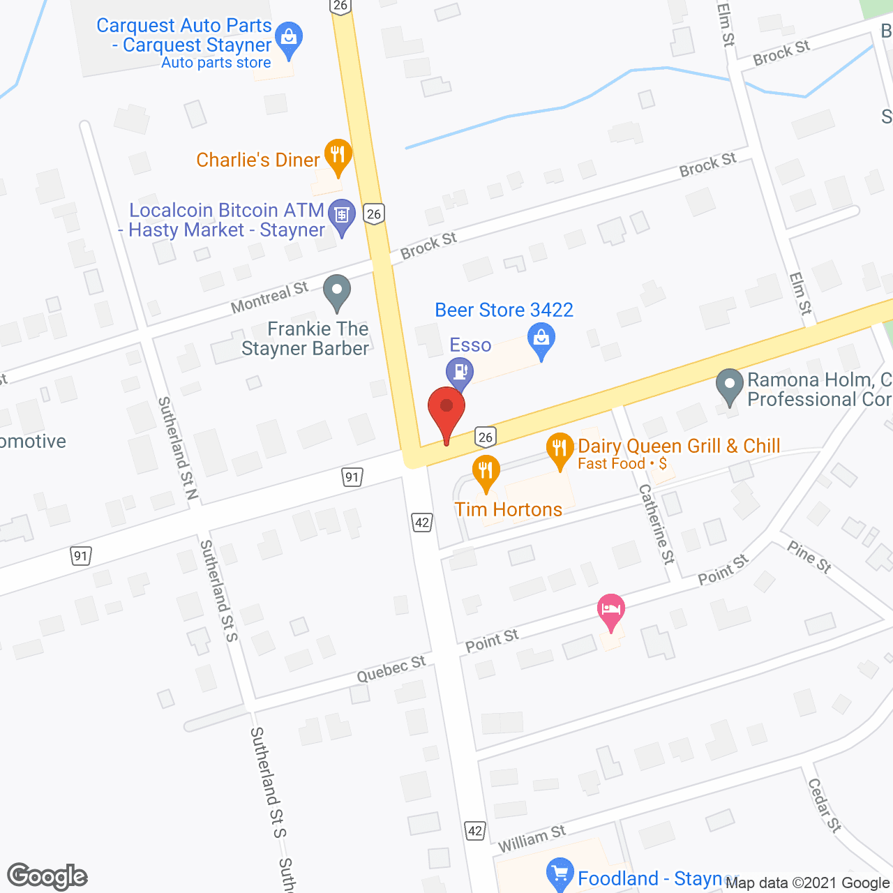 Map of the neighborhood around Huron Meadows