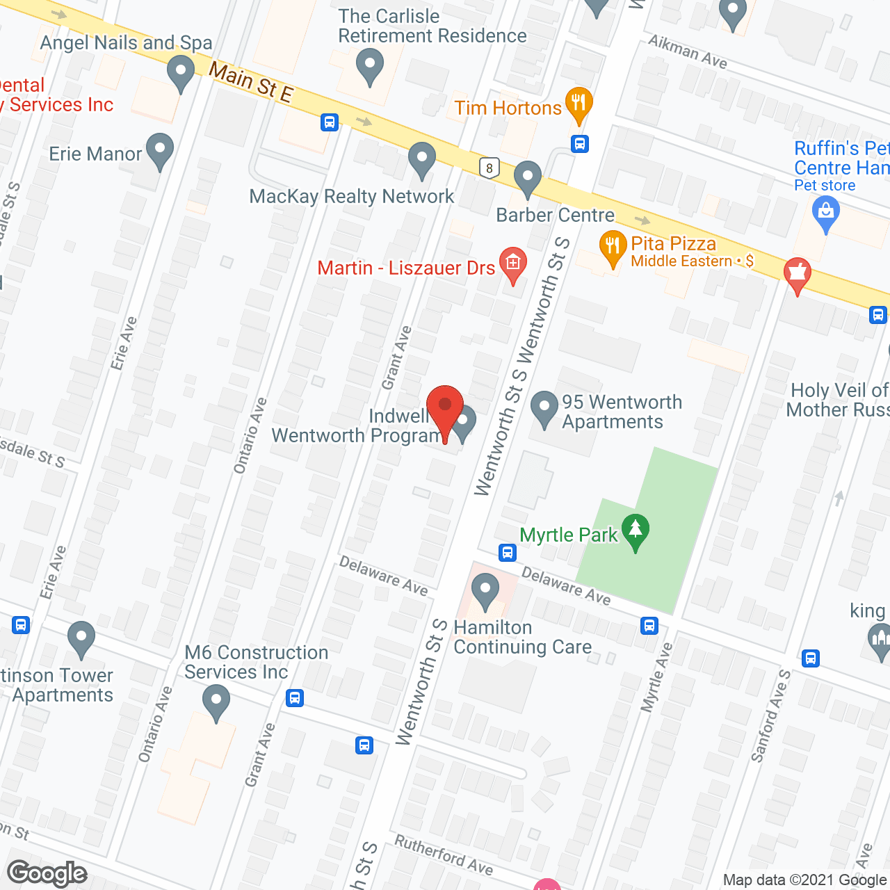 Map of the neighborhood around Homestead Christian Care