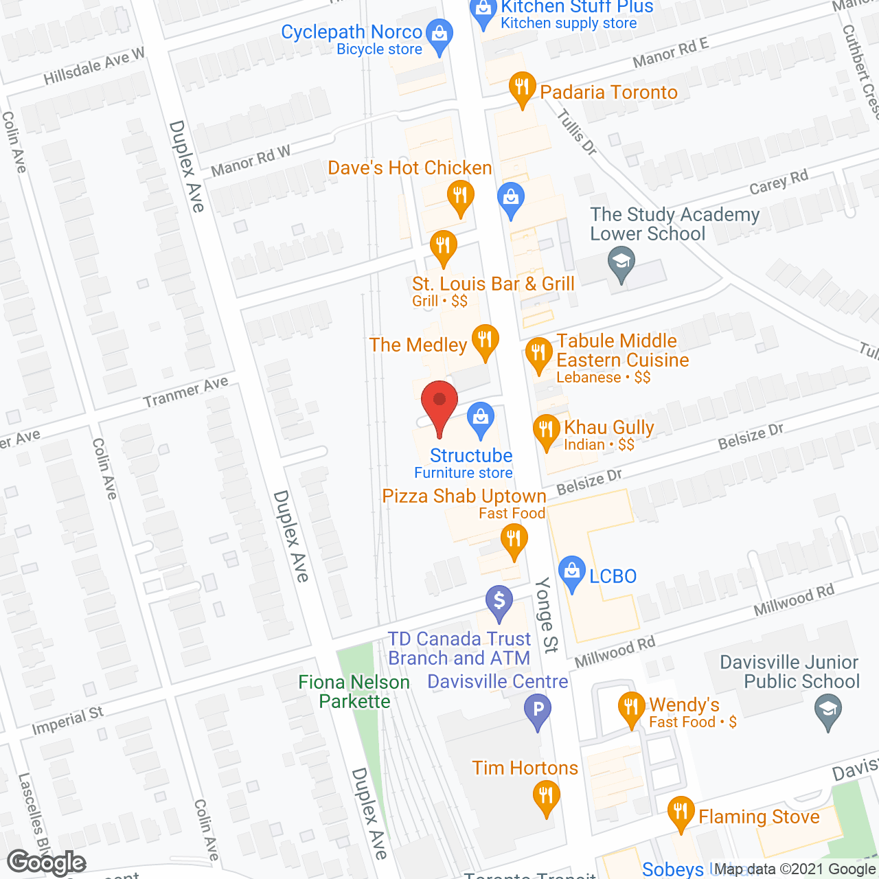 Map of the neighborhood around Glebe Manor Retirement