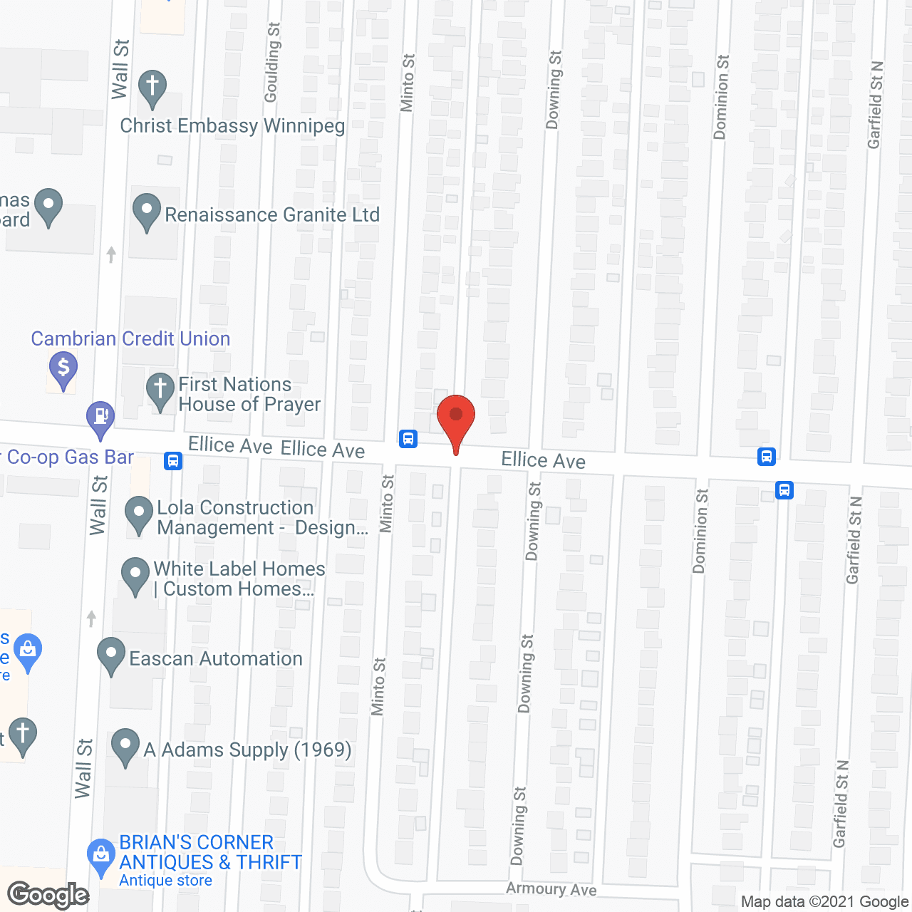 Map of the neighborhood around Ellice Place