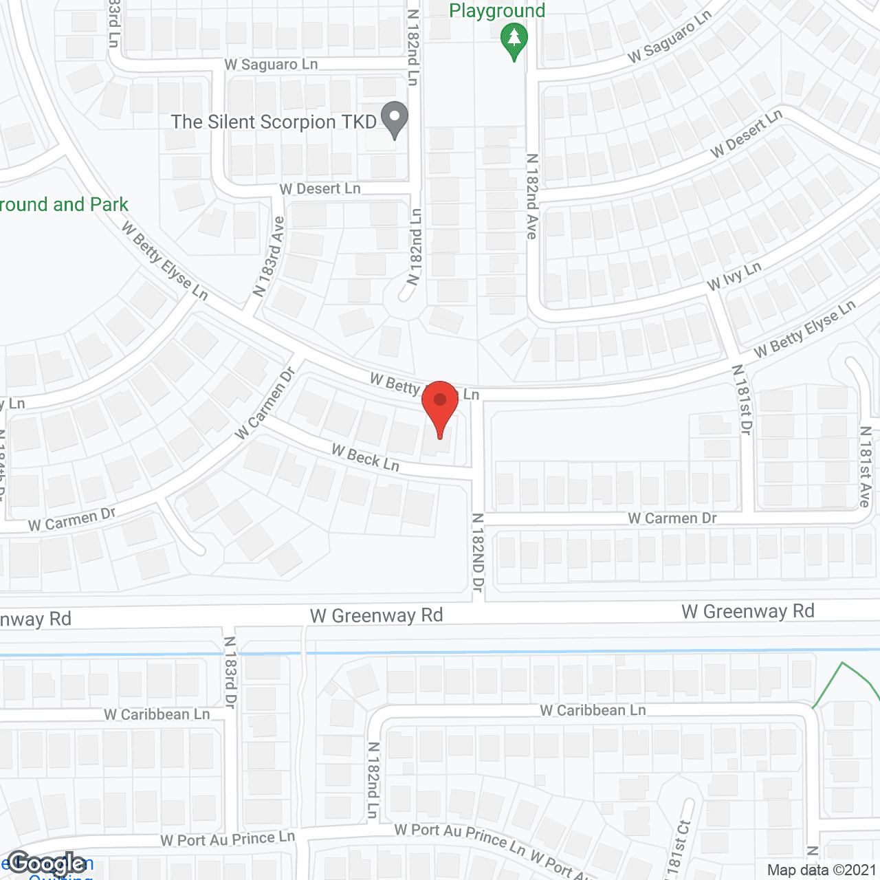 Map of the neighborhood around Surprise Farms Assisted Living LLC