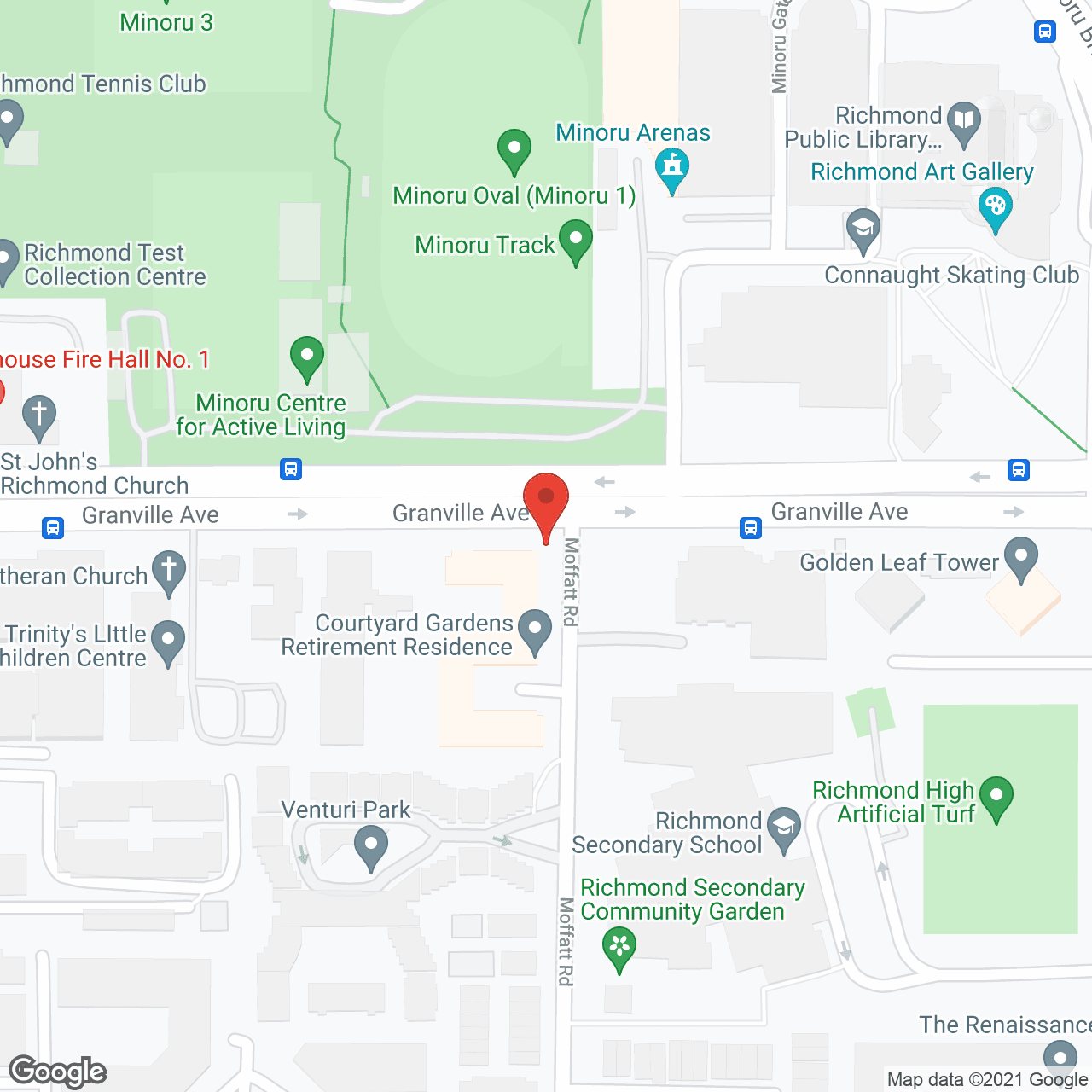 Map of the neighborhood around Courtyard Gardens