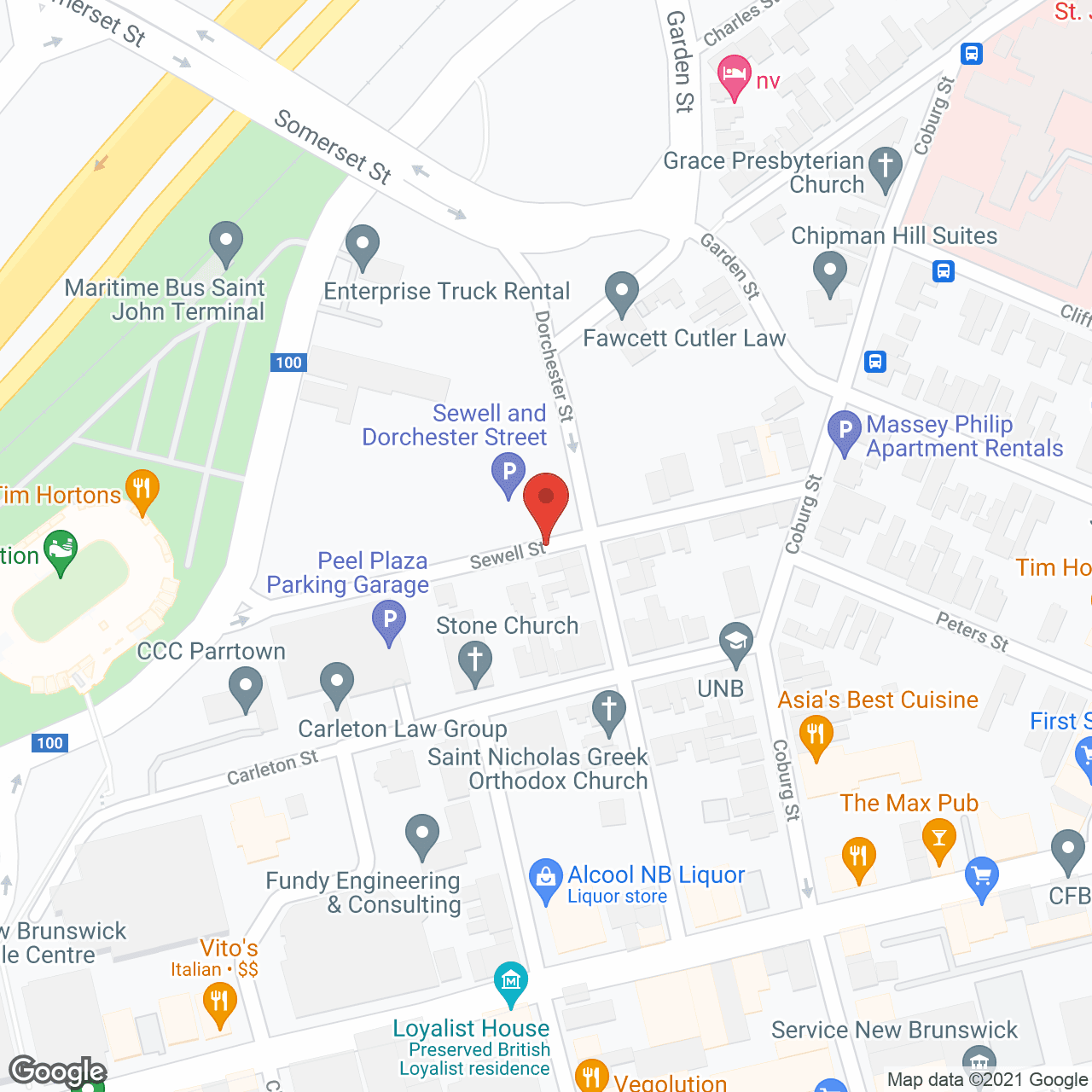 Map of the neighborhood around Caring Manner