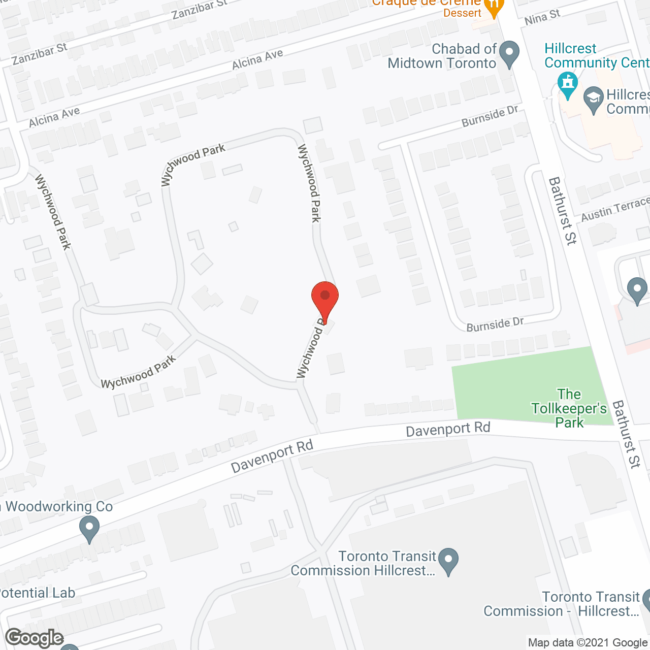Map of the neighborhood around Briar Crest Retirement Home