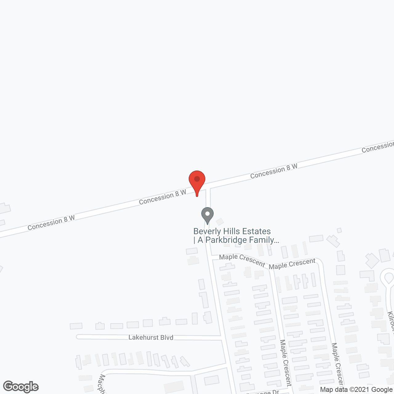 Map of the neighborhood around Beverly Hills Estates
