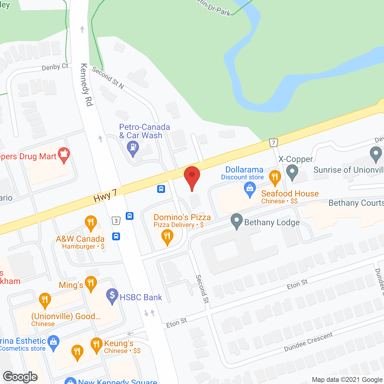 Map of the neighborhood around Bethany Lodge