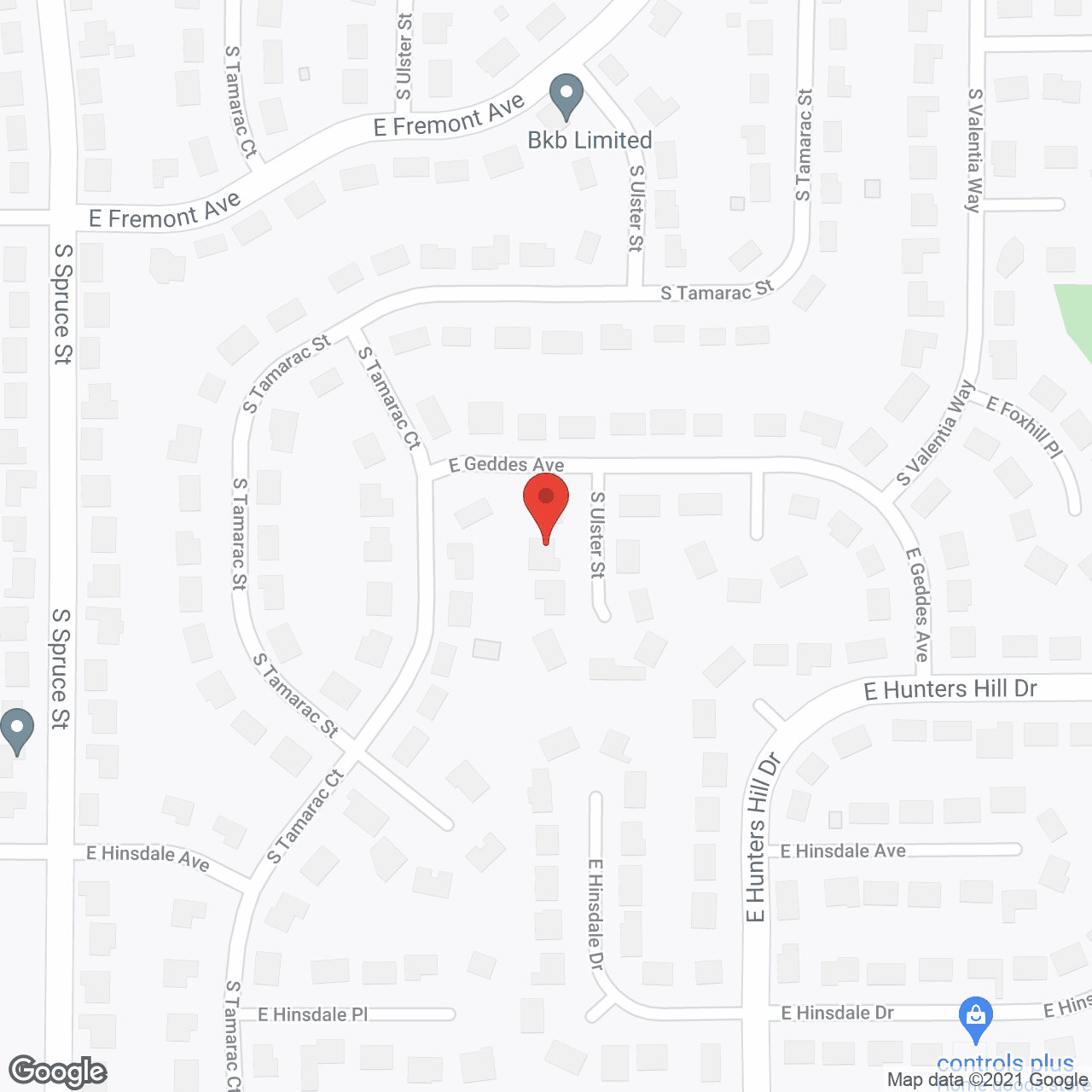Map of the neighborhood around Abbey Road Assisted Living Ulster