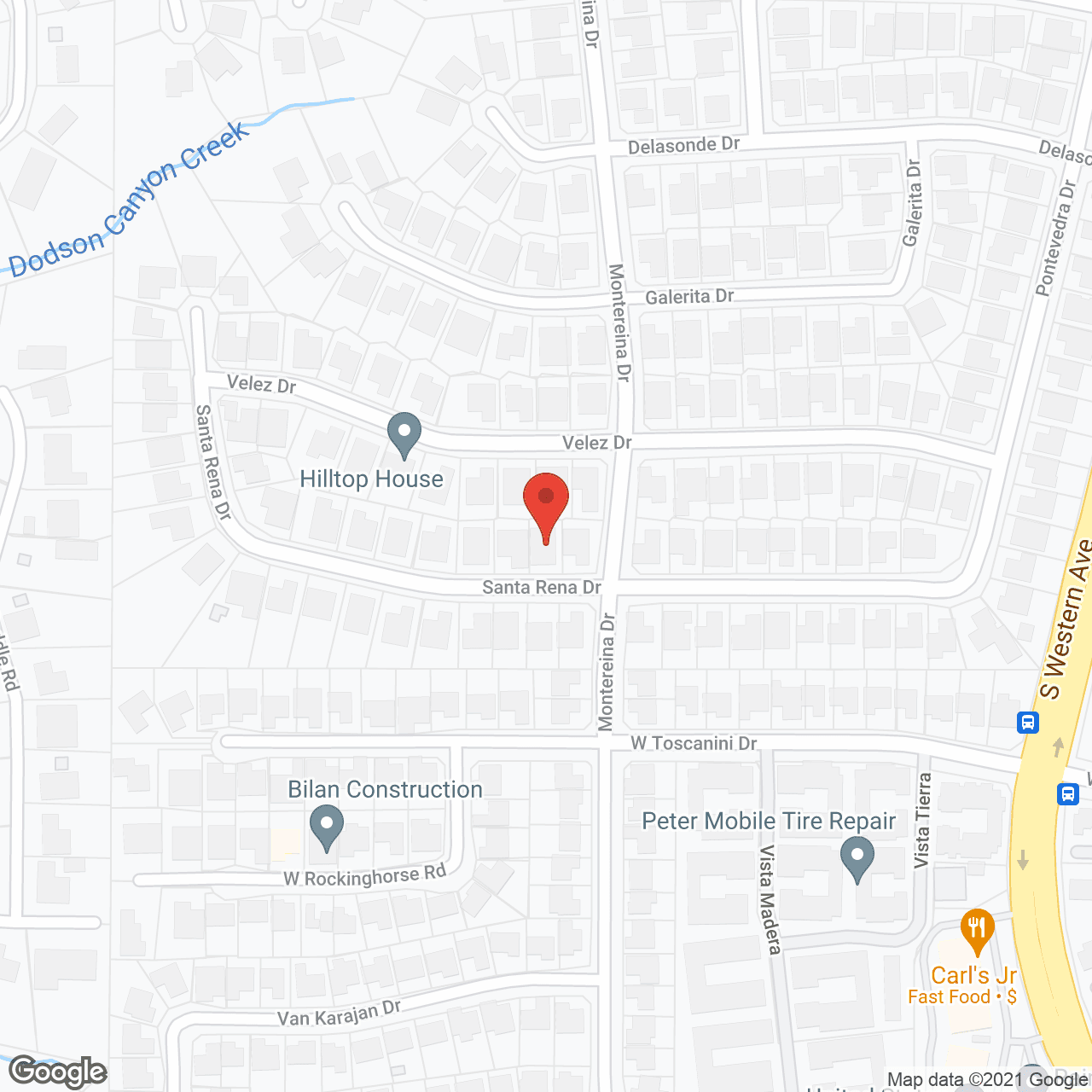Map of the neighborhood around Senior Manor Care