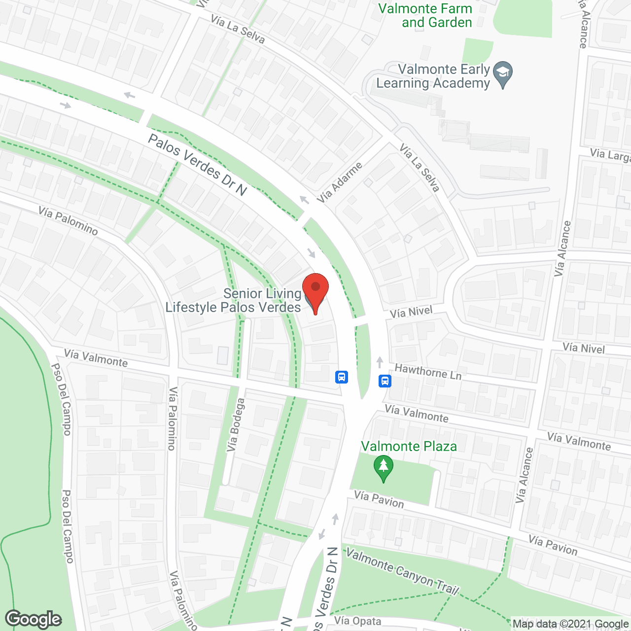Map of the neighborhood around Senior Living Lifestyle Palos Verdes