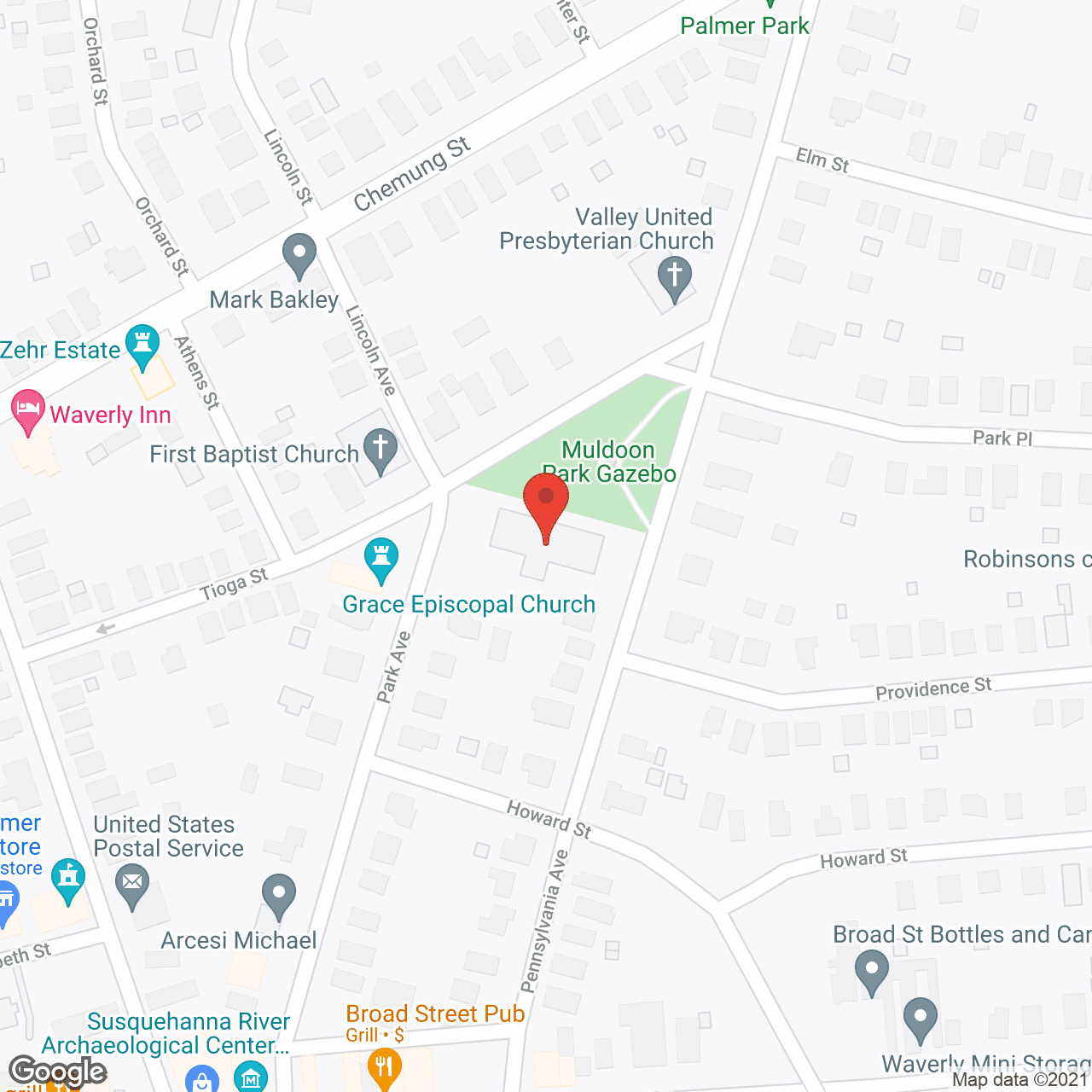 Map of the neighborhood around Muldoon Gardens