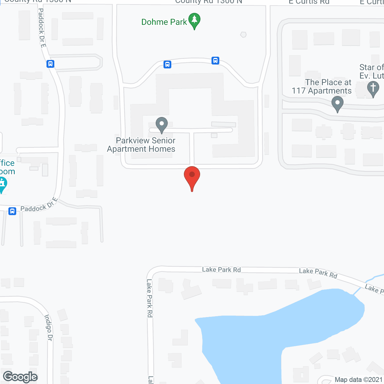 Map of the neighborhood around Parkview Senior Apartments