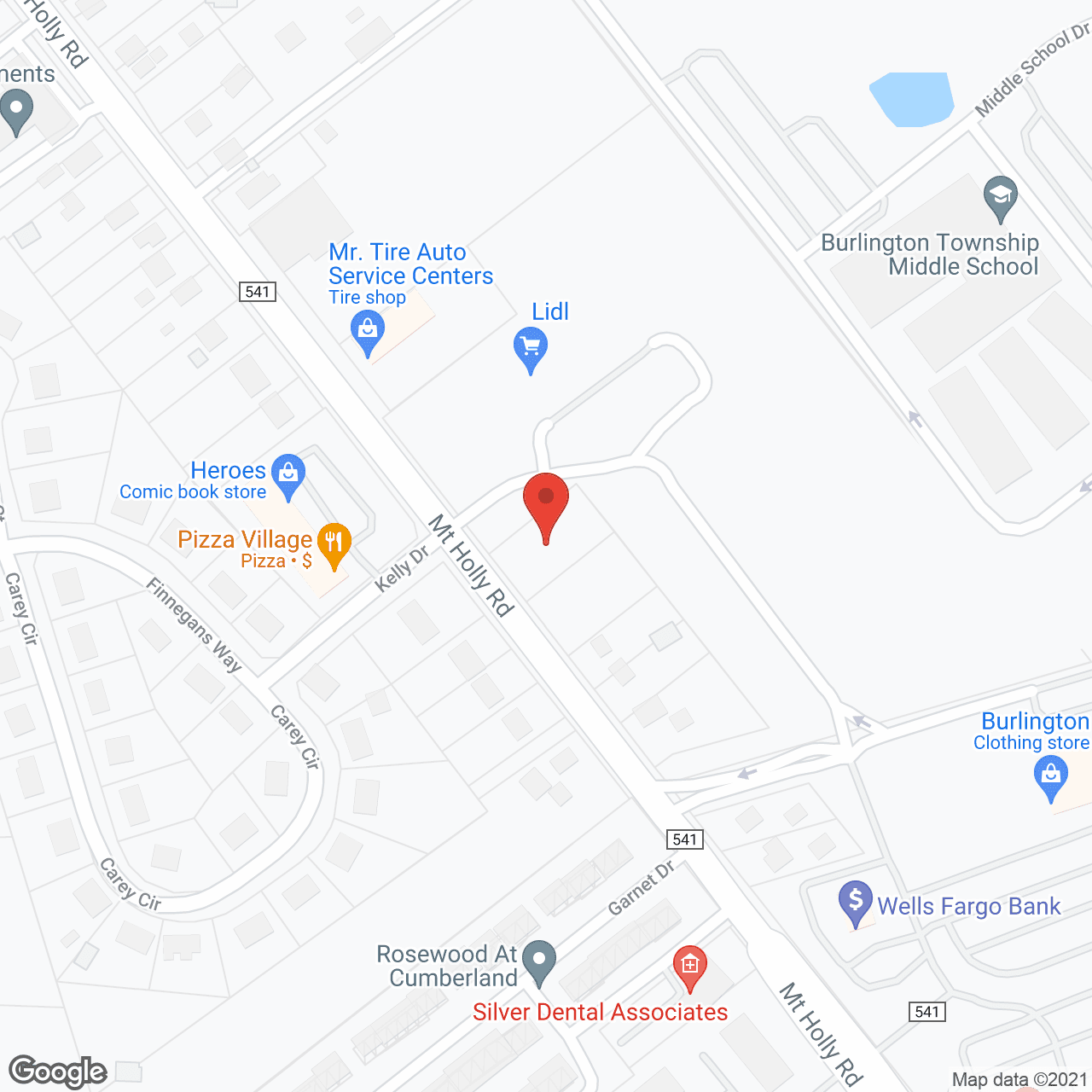 Map of the neighborhood around Springside School Apartments
