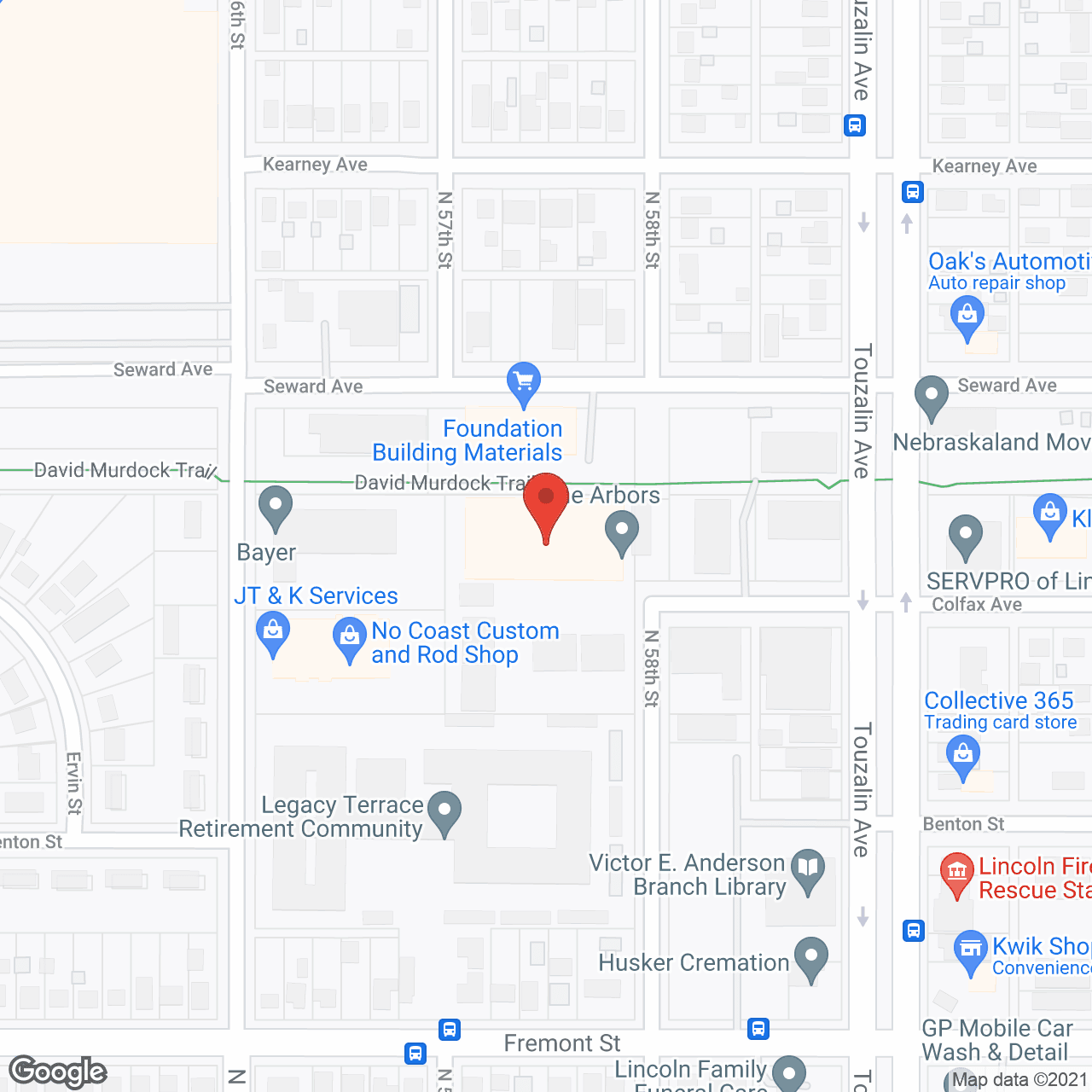 Map of the neighborhood around The Arbors Memory Care