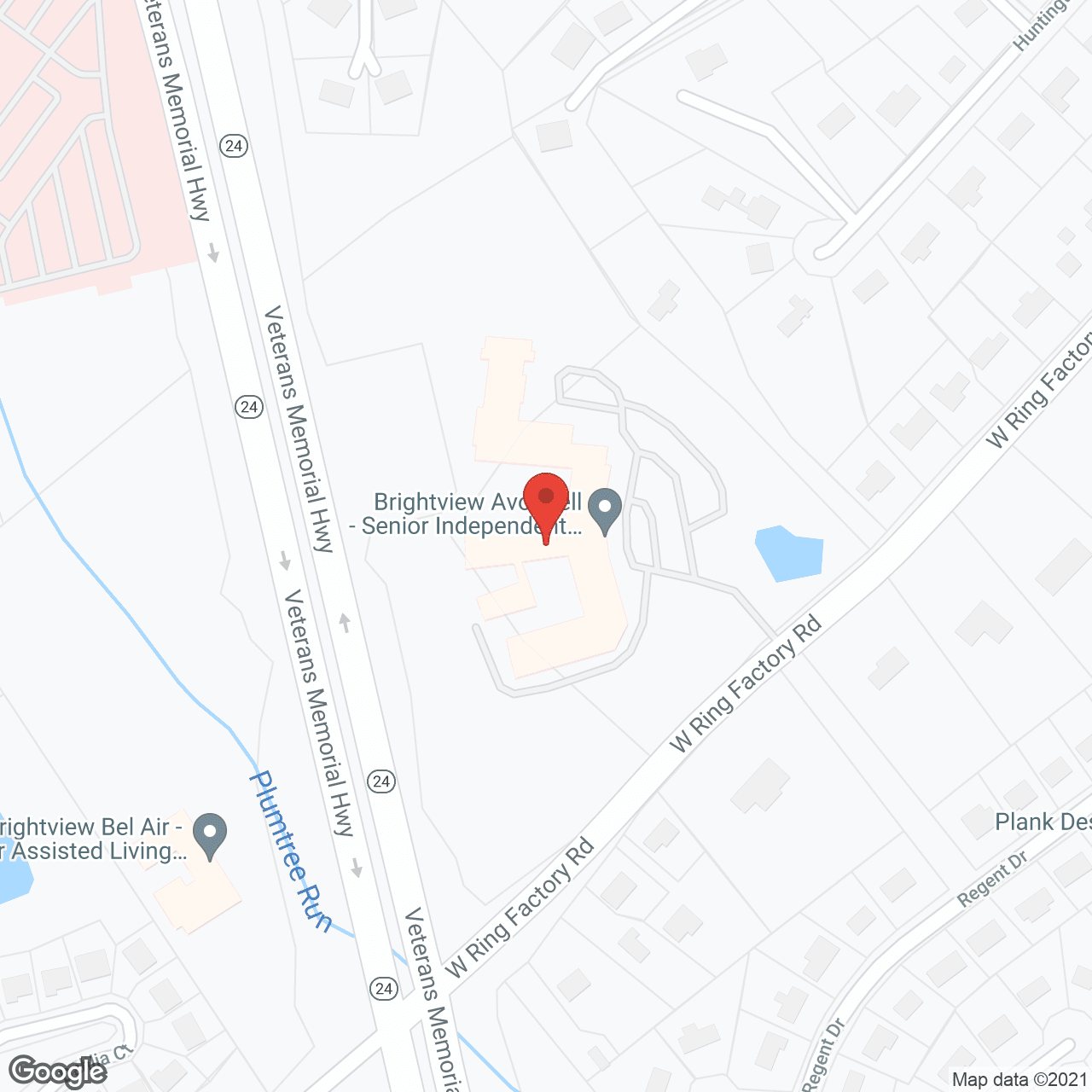 Map of the neighborhood around Brightview Avondell