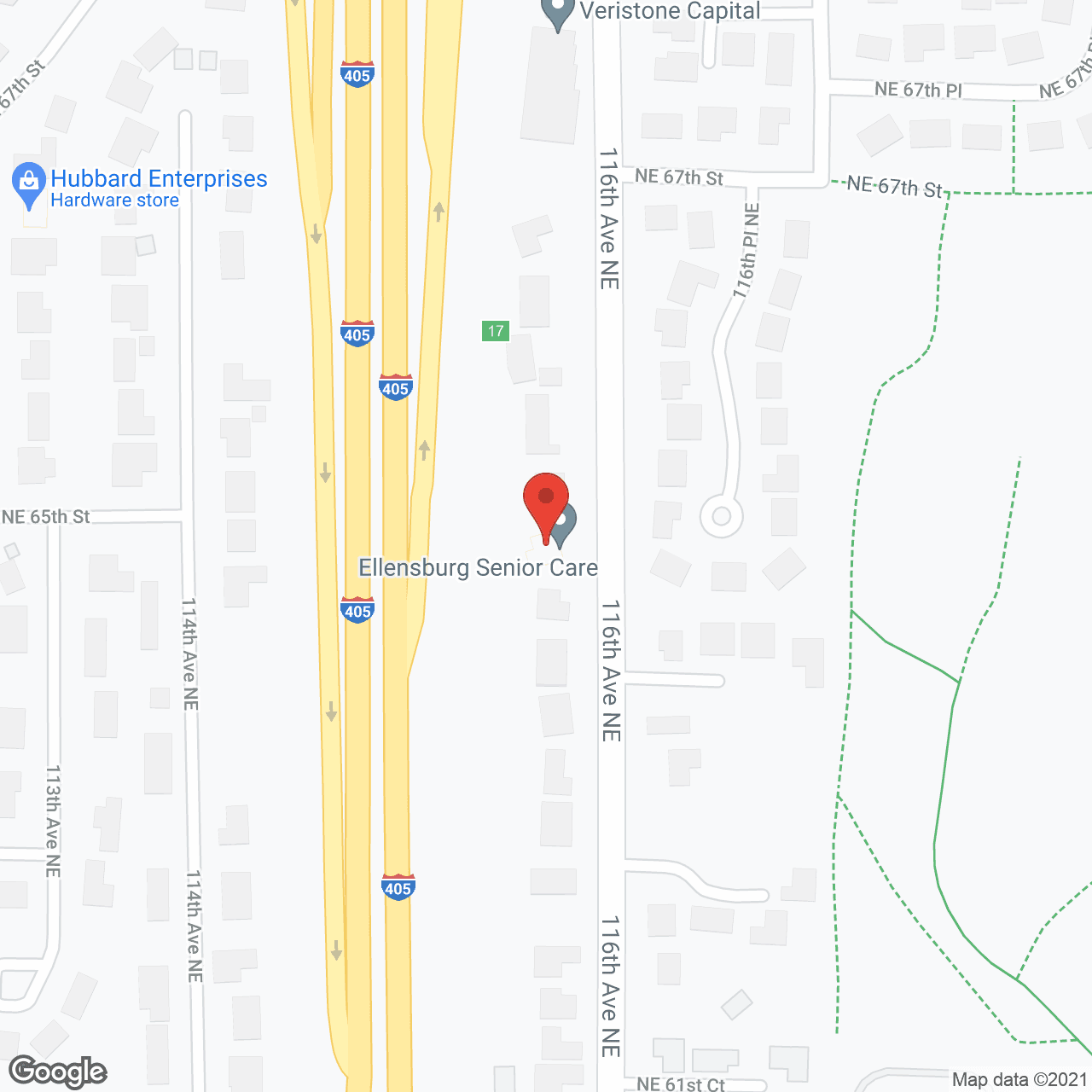 Map of the neighborhood around Alpine Residences of Bridle Trails