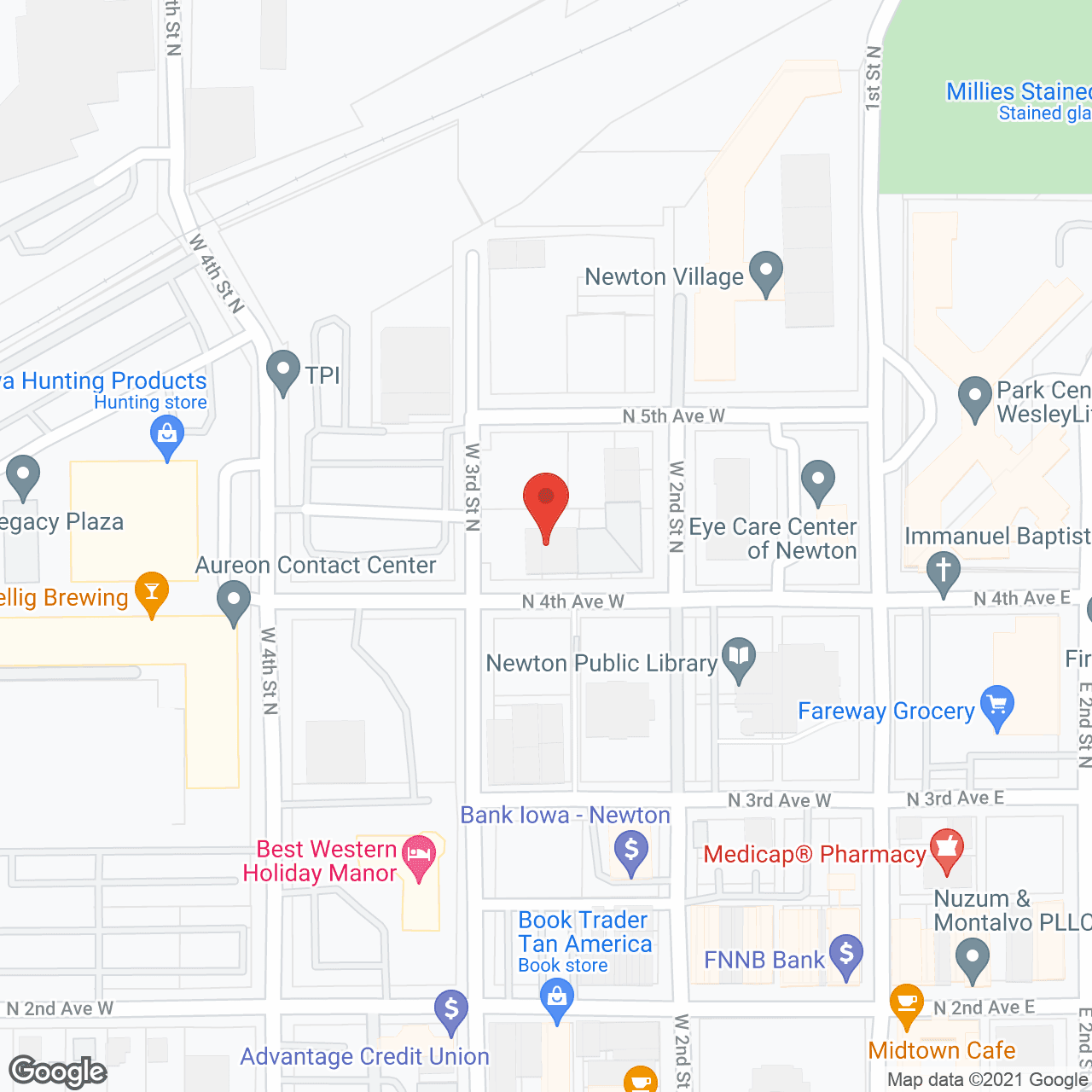 Map of the neighborhood around Newton Place Apartments