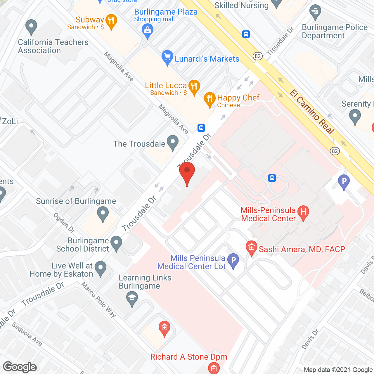 Map of the neighborhood around Magnolia Gardens Care Center