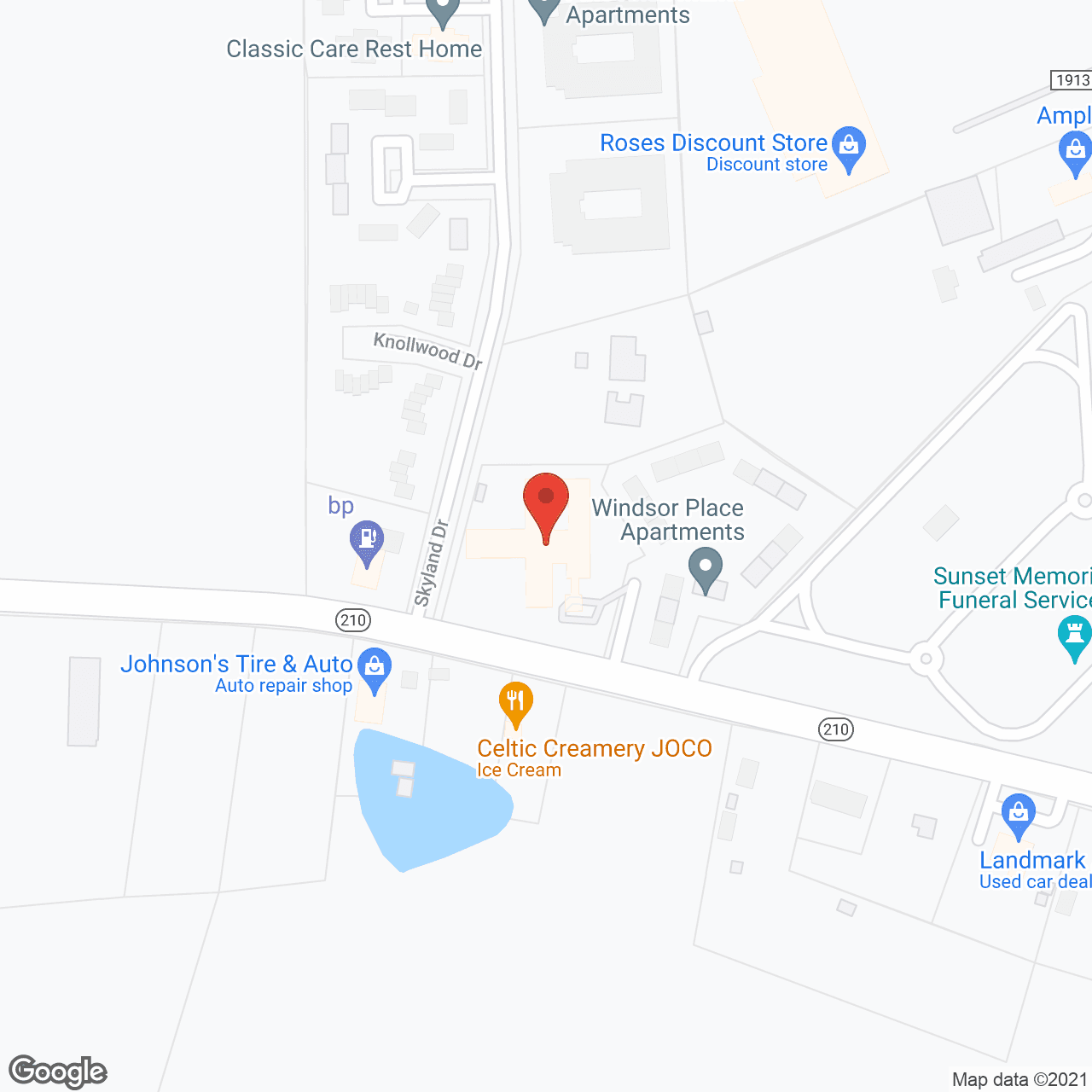 Map of the neighborhood around Meadowview
