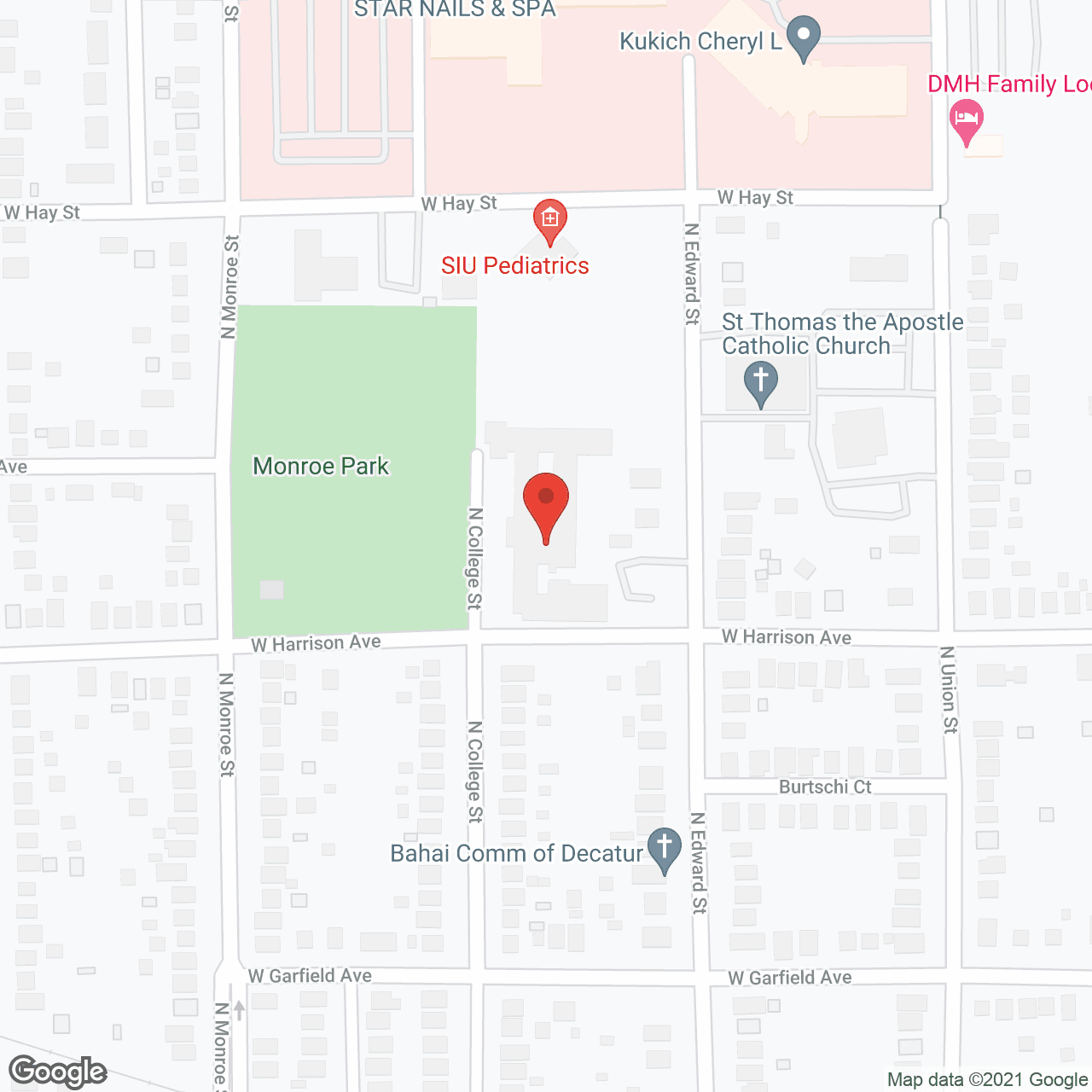 Map of the neighborhood around Manor Care Health Svc