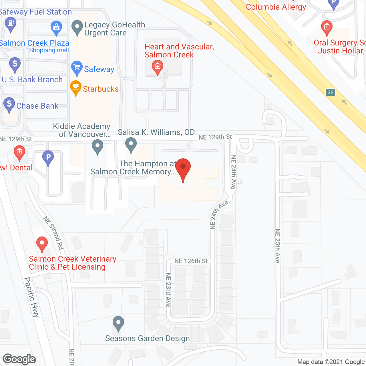 Map of the neighborhood around The Hampton at Salmon Creek Memory Care