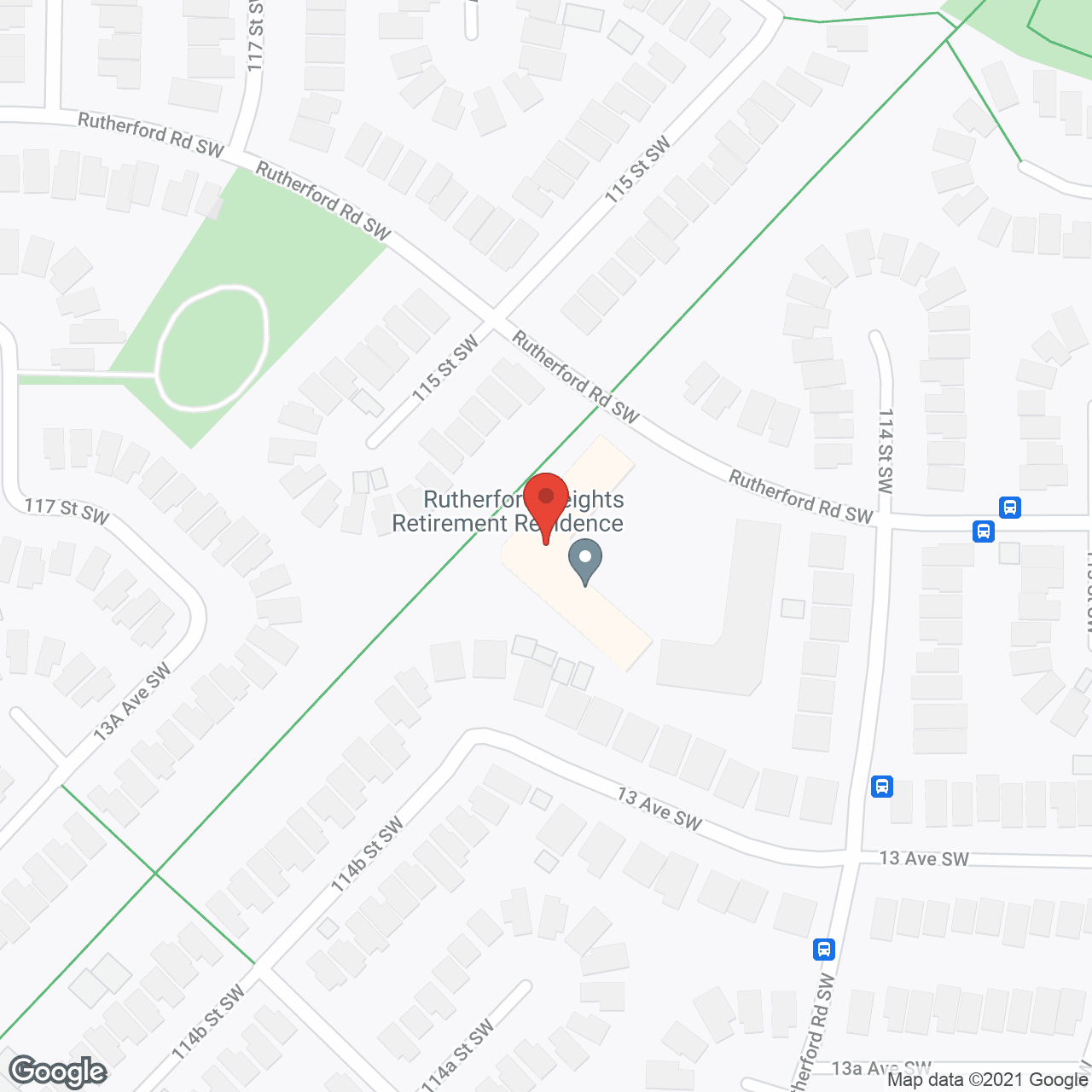 Map of the neighborhood around Rutherford Heights Retirement Residence