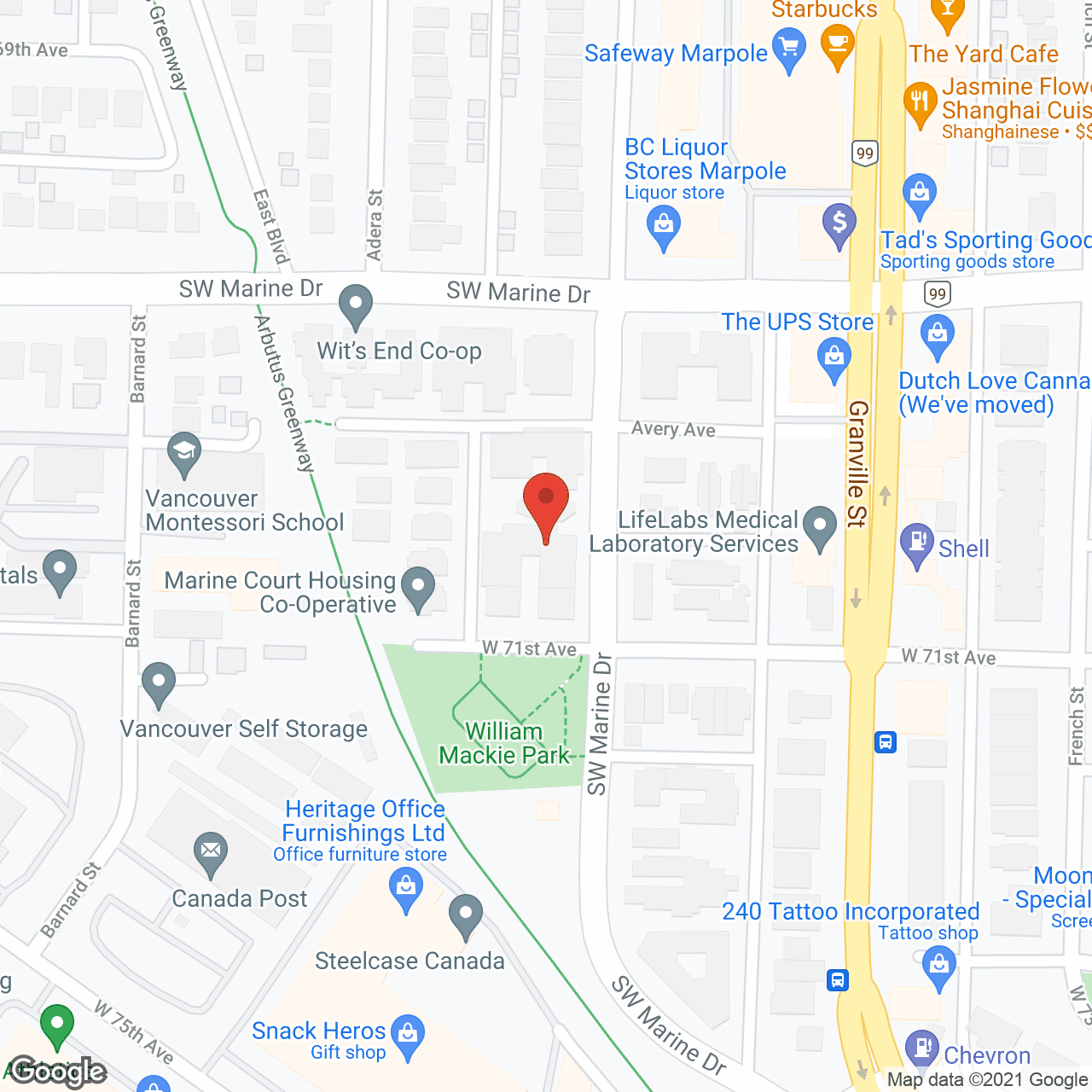 Marpole Terrace Co-Op in google map