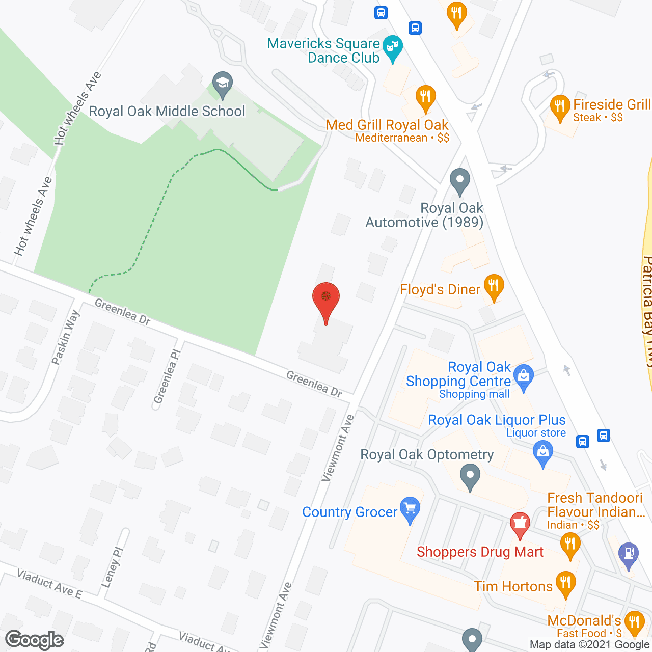 Map of the neighborhood around Viewmont Gardens