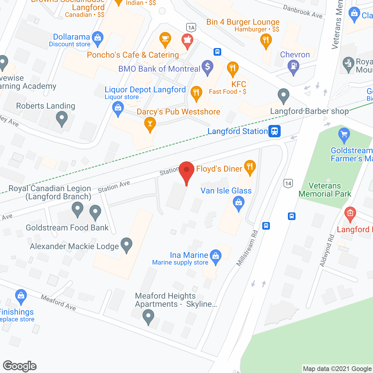 Map of the neighborhood around Prince Edward Lodge