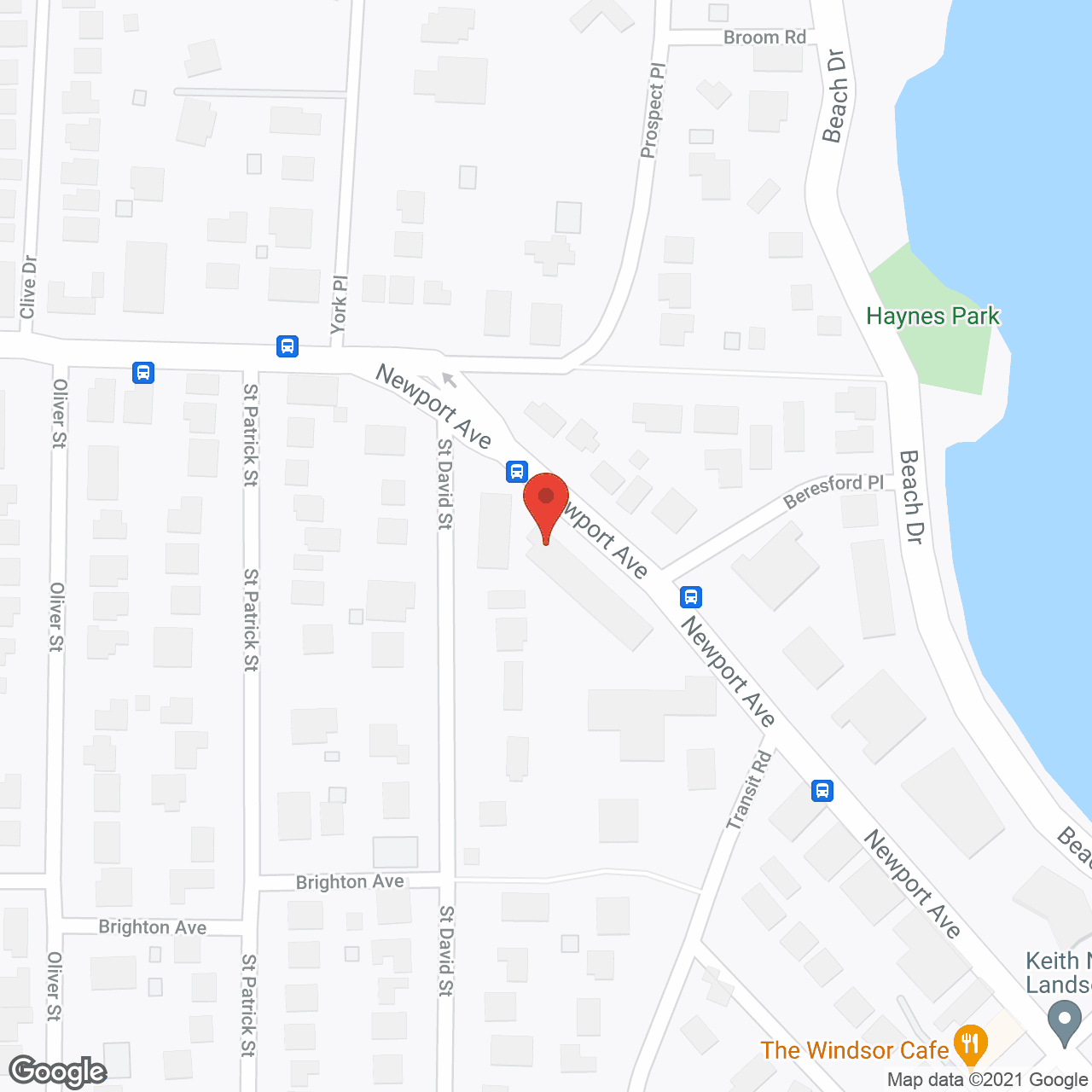 Map of the neighborhood around Oak Bay Kiwanis Co-Op