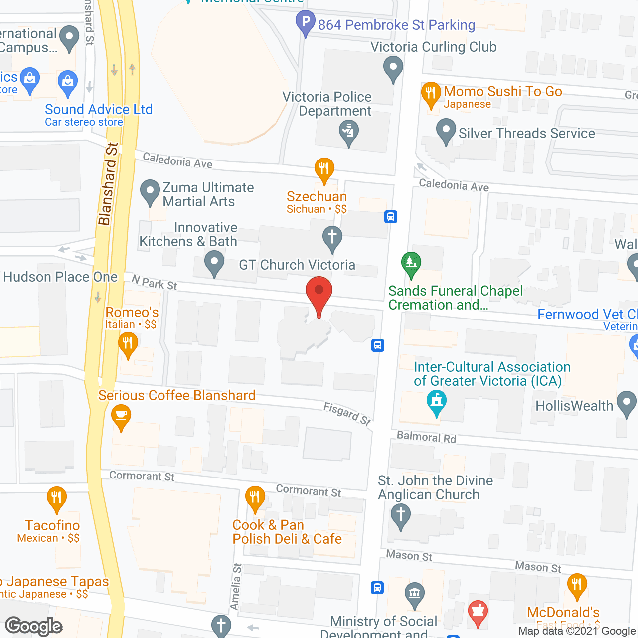 Map of the neighborhood around North Park Manor