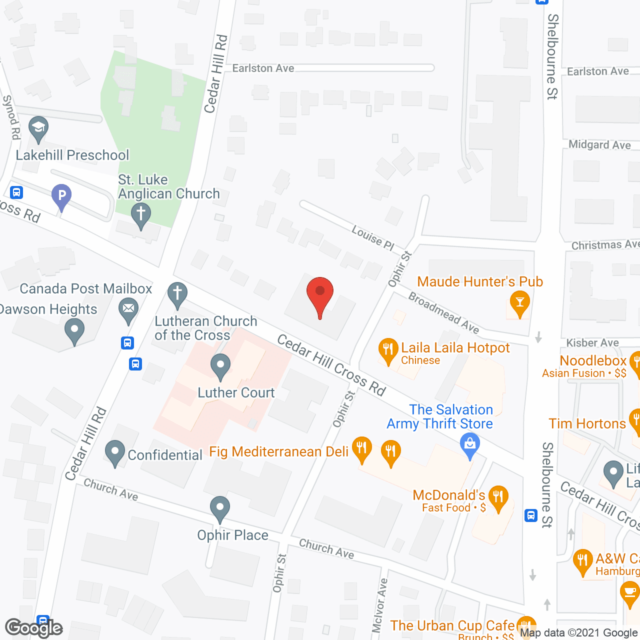 Map of the neighborhood around Highgate Lodge