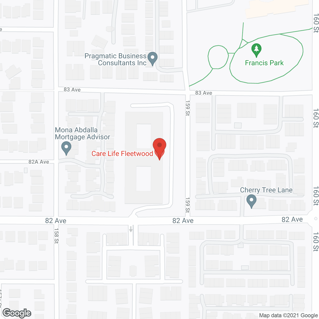 Map of the neighborhood around Carelife Fleetwood