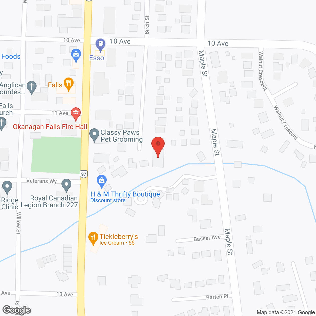 Map of the neighborhood around Shuttleworth Place