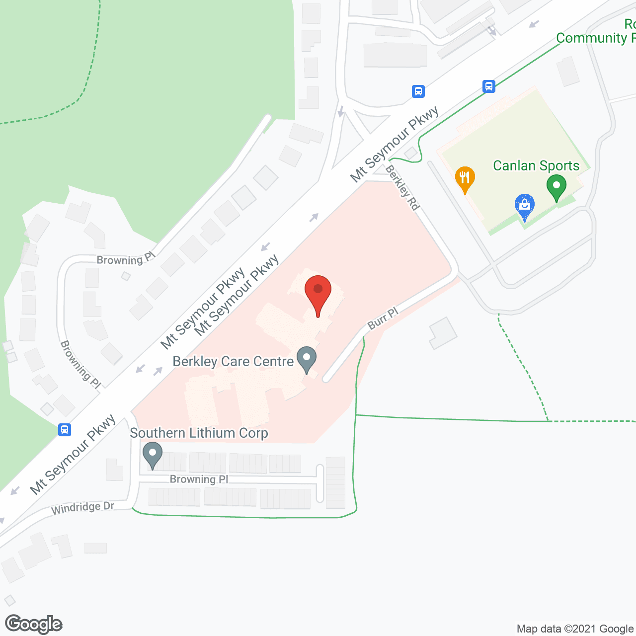 Map of the neighborhood around Kiwanis Care Centre