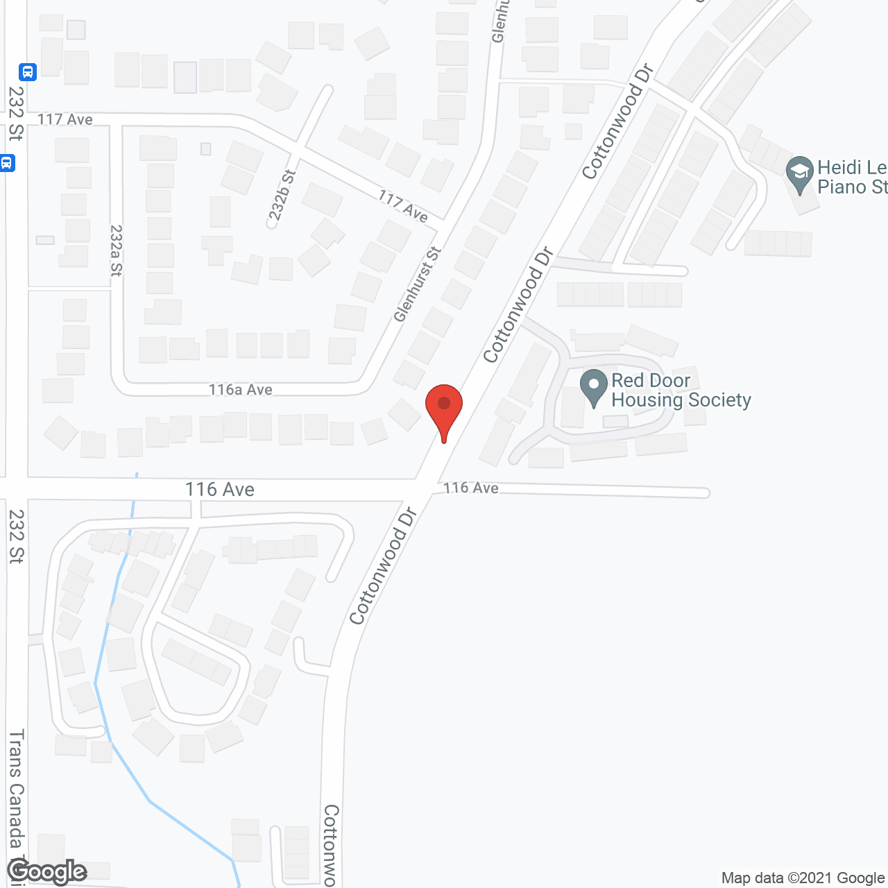 Map of the neighborhood around Cottonwood Park